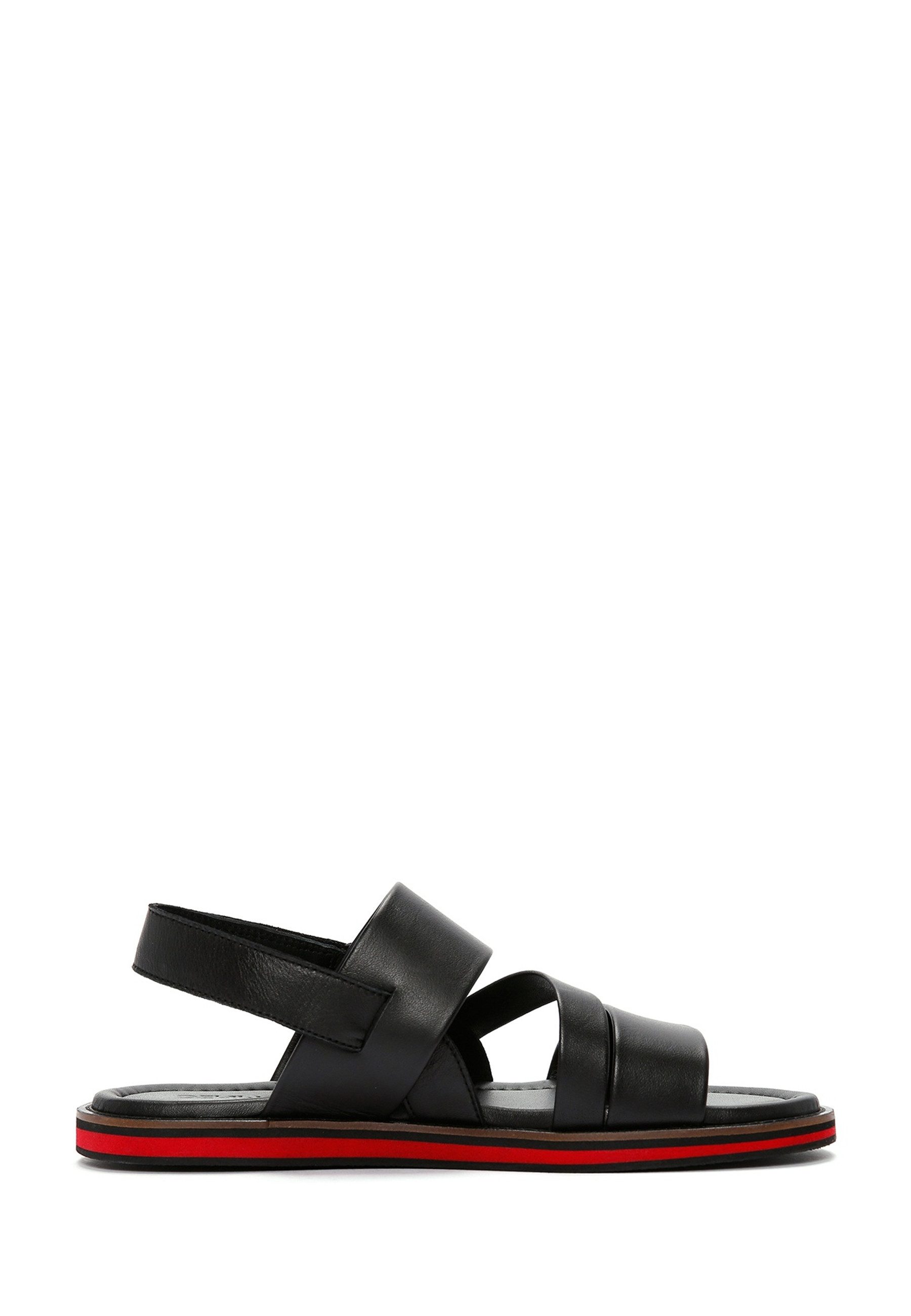 Derimod Sandalen aus Leder Sandale Echtes Leder, Lederfutter, Verstellbarer Riemen, Multi-Riemen-Design