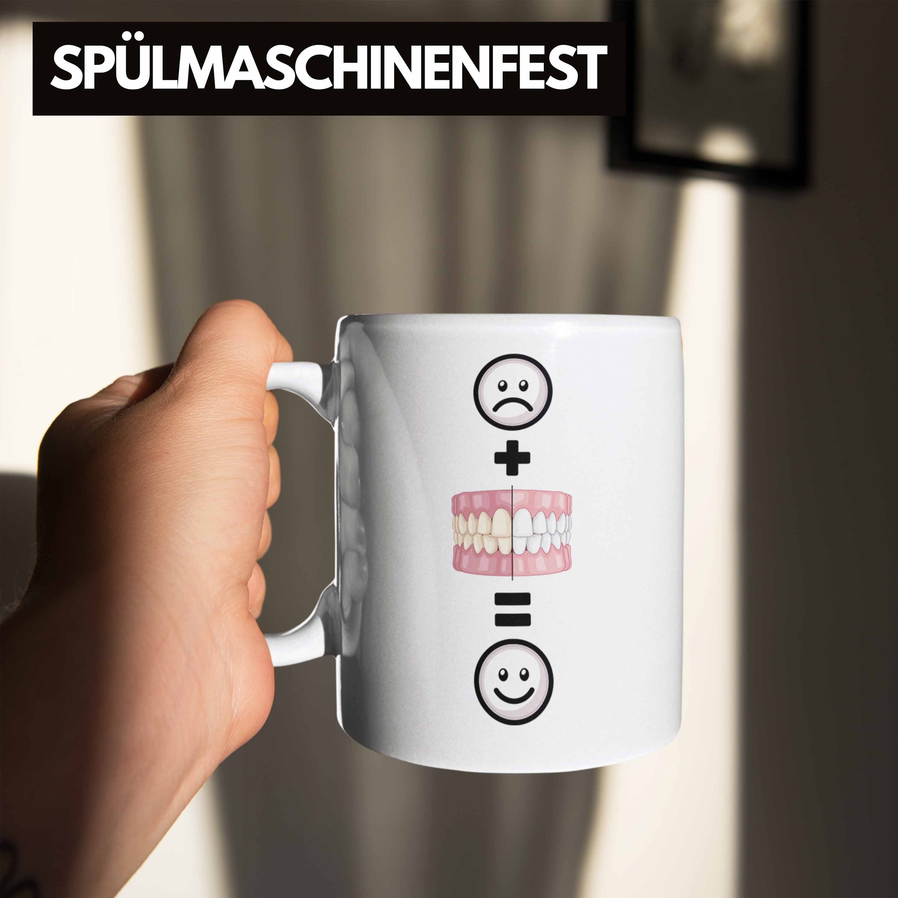 Trendation Tasse Zahnmedizinische Weiss Zahnärztin Zahnazt für Fachangestellte Tasse Geschenk