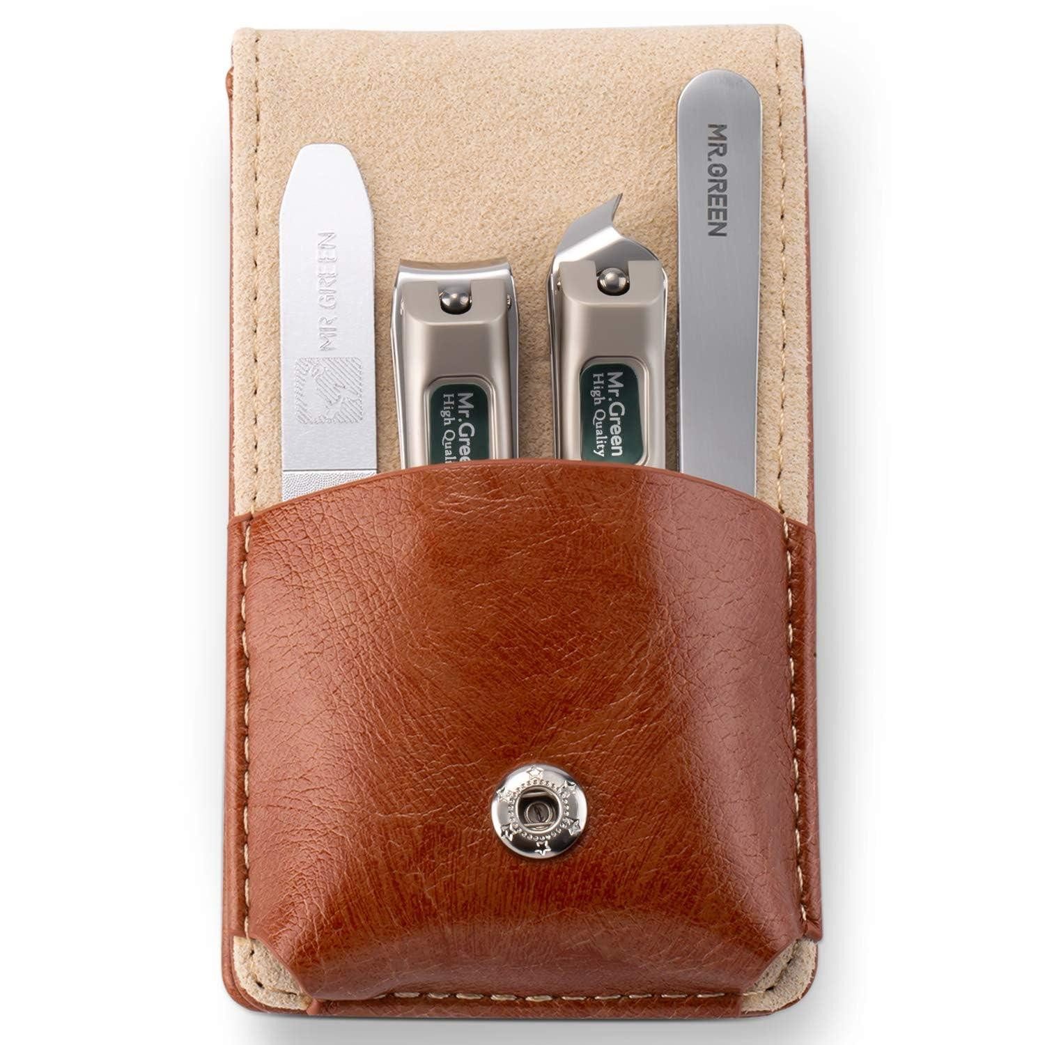 LuxusKollektion Nagelknipser-Set Maniküre Set mit tragbarem Etui, Geschenk, Familien-Set Nagelknipser