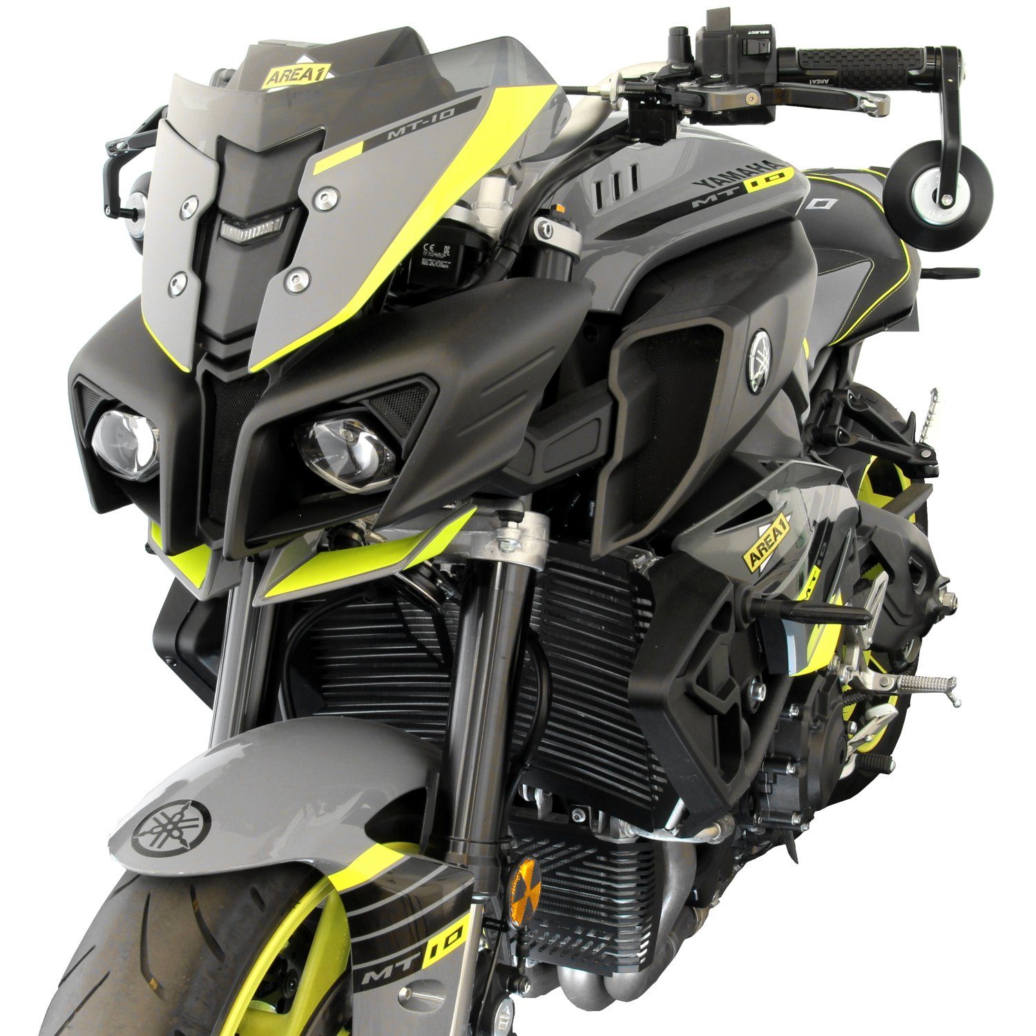 Area1 Motorradspiegel Motorrad Lenkerendenspiegel Rückspiegel Set (Rechts+Links) (E-geprüft)
