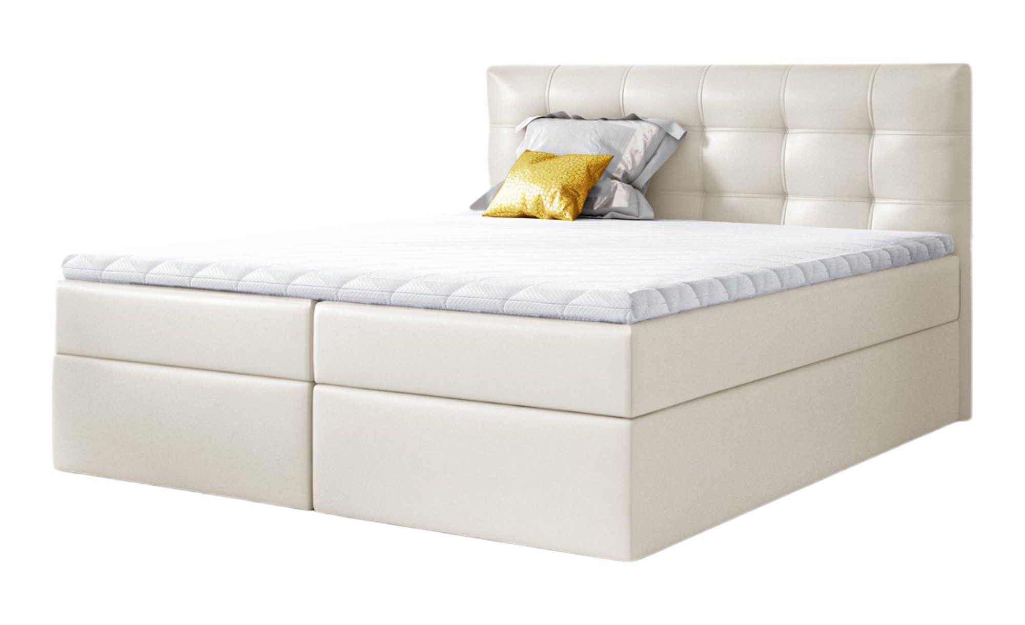Fun Möbel Boxbett Schlafzimmerbett OVIEDO XL in Überlänge (inkl. Bettkästen, inkl. Kaltschaumtopper), Überlänge (220cm)