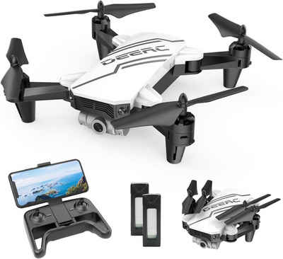 DEERC D20 Mini Drohne für Kinder mit Kamera, Faltbar RC Quadcopter Drohne (720P, mit 2 Akkus Lange Flugzeit, One Key Start,Geschenk für Anfänger Jungen)