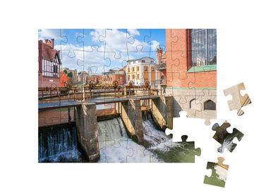 puzzleYOU Puzzle Mechanisches Stauwehr, Cottbus, Deutschland, 48 Puzzleteile, puzzleYOU-Kollektionen