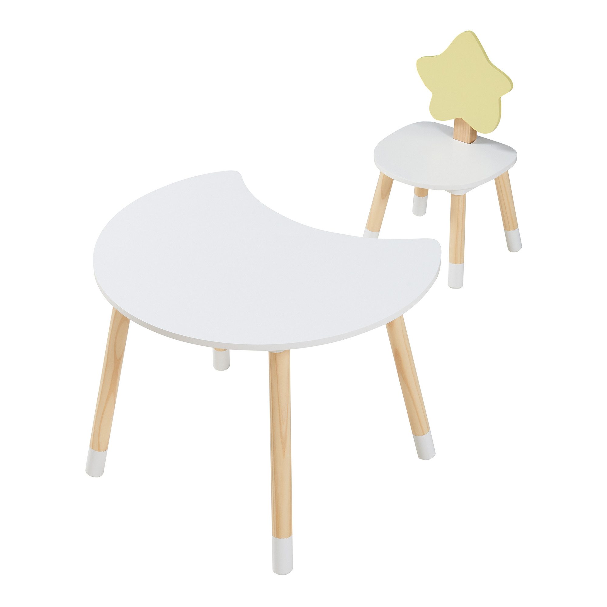 en.casa Kinderschreibtisch (Set, 2-St), mit Stuhl »Lallega« Kiefernholz + M günstig online kaufen