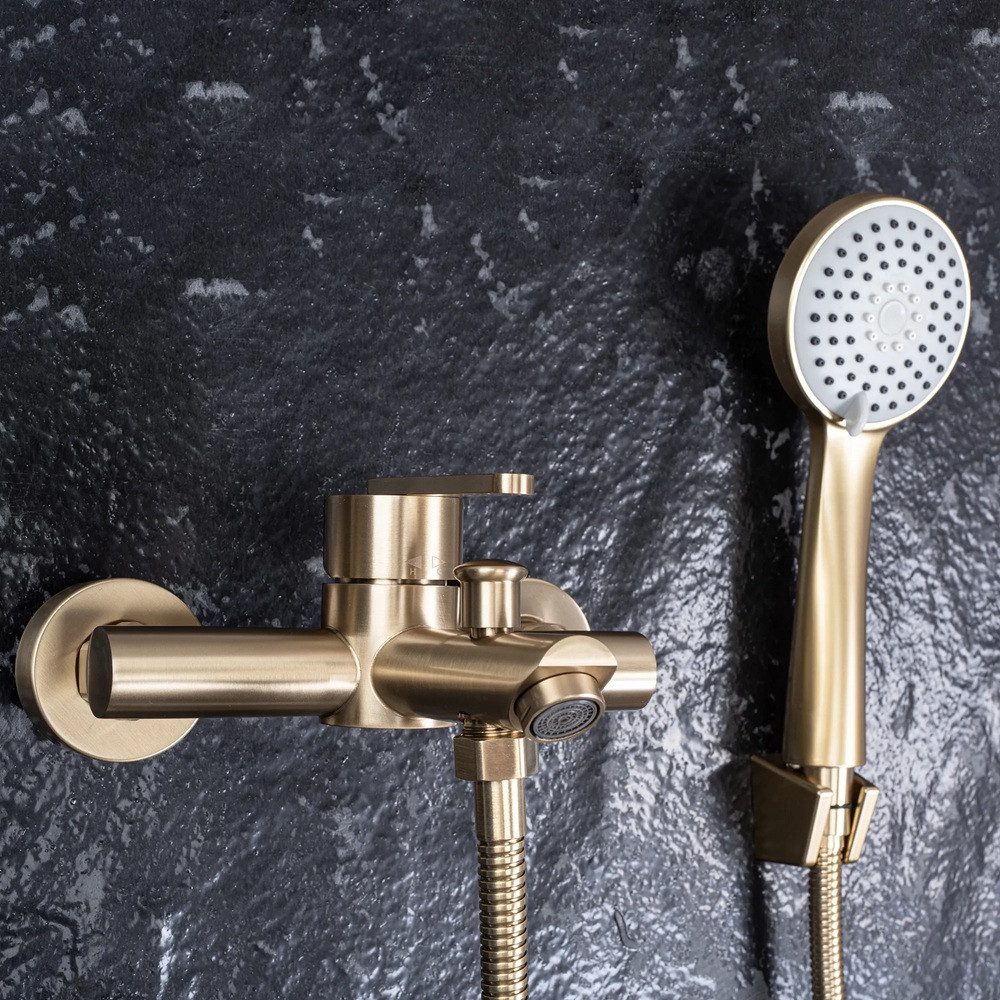 wohnwerk.idee Wannenarmatur Badewannenmischer Einhebelmischer mit Handbrause für Badewanne