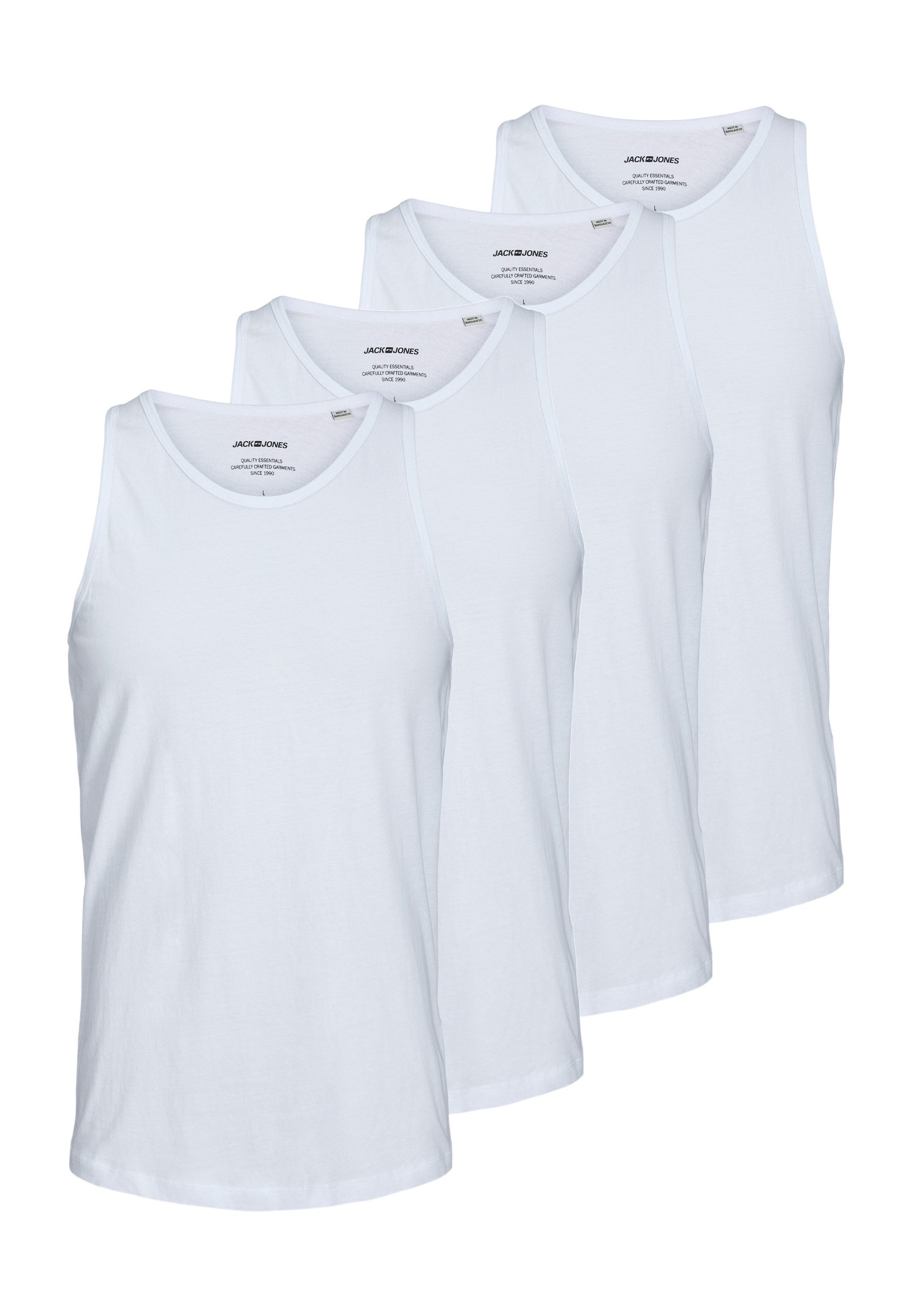 Jack & Jones Unterhemd 4er Pack Jacbasic (Spar-Set, 4-St) Unterhemd / Tankt günstig online kaufen