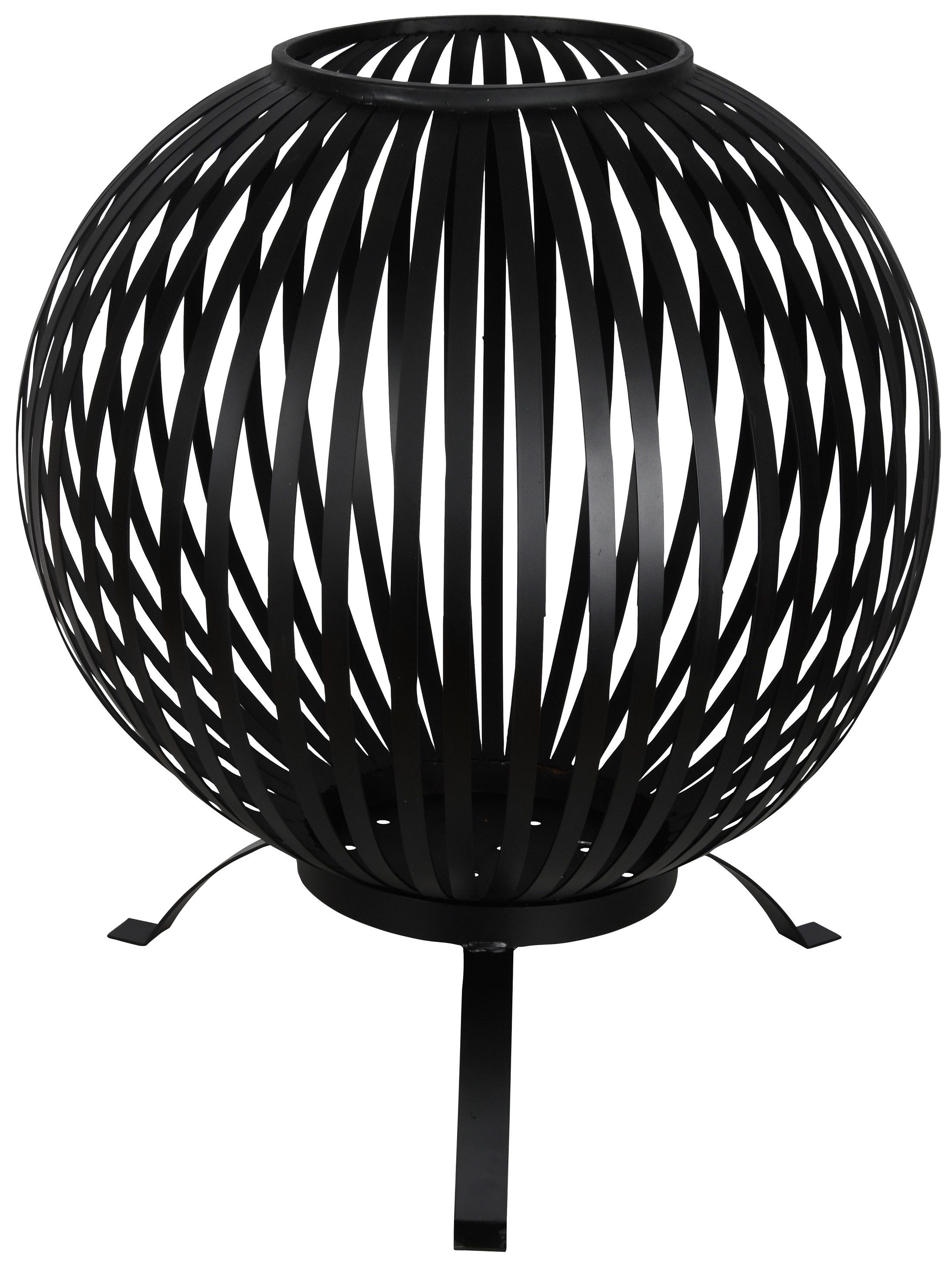 esschert design Feuerschale Feuerball schwarz 59x59x73cm Feuerkorb Metall Lagerfeuer Feuerschale, (Feuerball)
