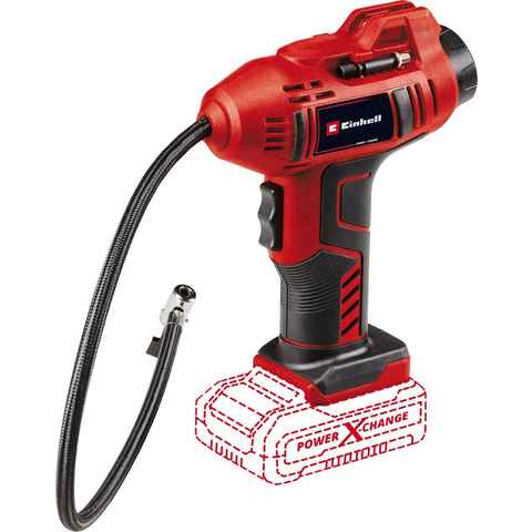 Einhell Akku-Handkompressor CE-CC 18 Li-Solo, max. 11 bar, Set, 5-tlg., Inklusive 3-teiligem Adapter-Set, ohne Akku, ohne Ladegerät