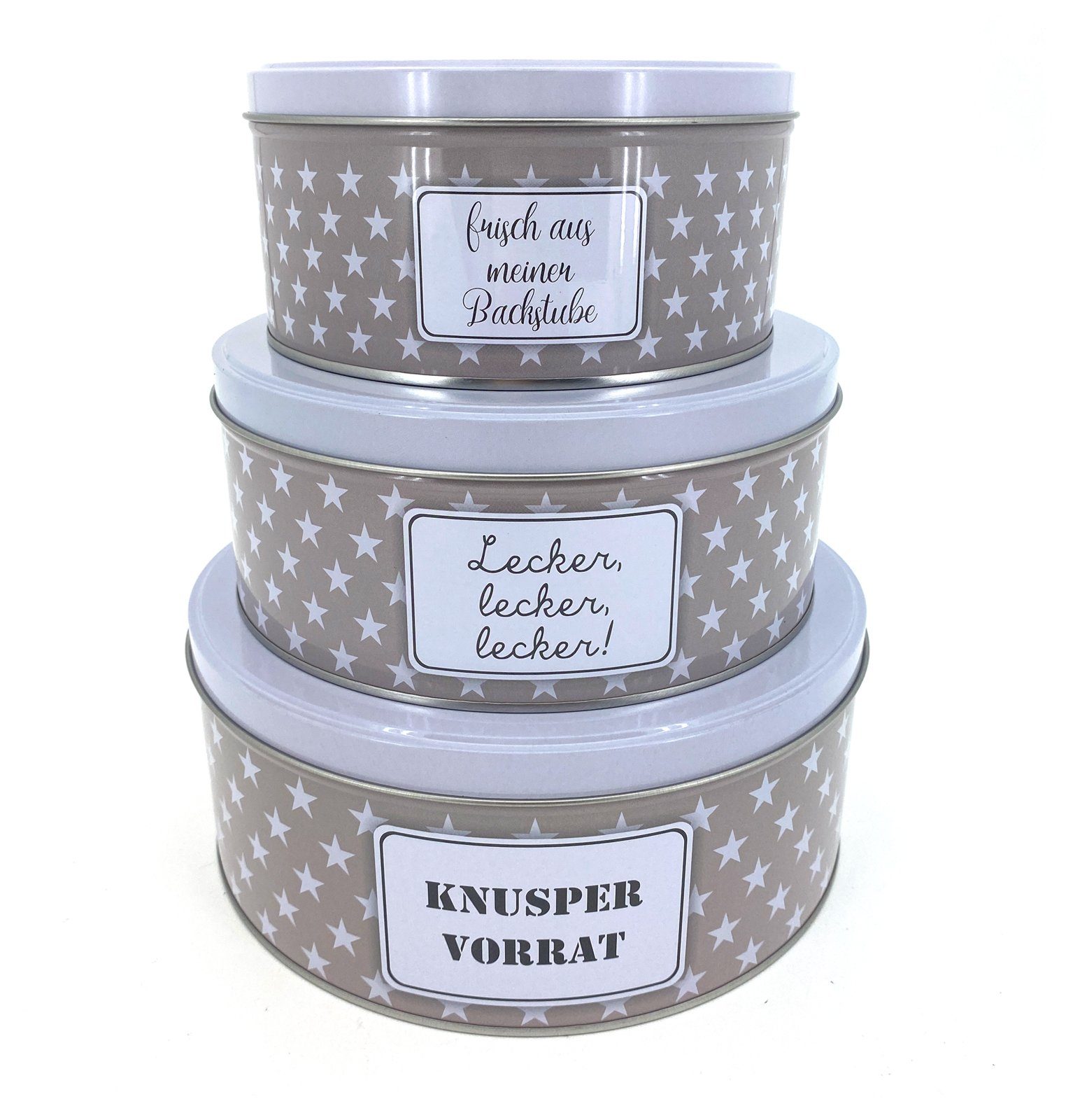 heimtexland Vorratsdose Plätzchendosen Gebäckdosen Aufbewahrung Metalldose, (Set, 3-tlg), Keksdose lebensmittelecht I luftdicht I Geschenk Weihnachten