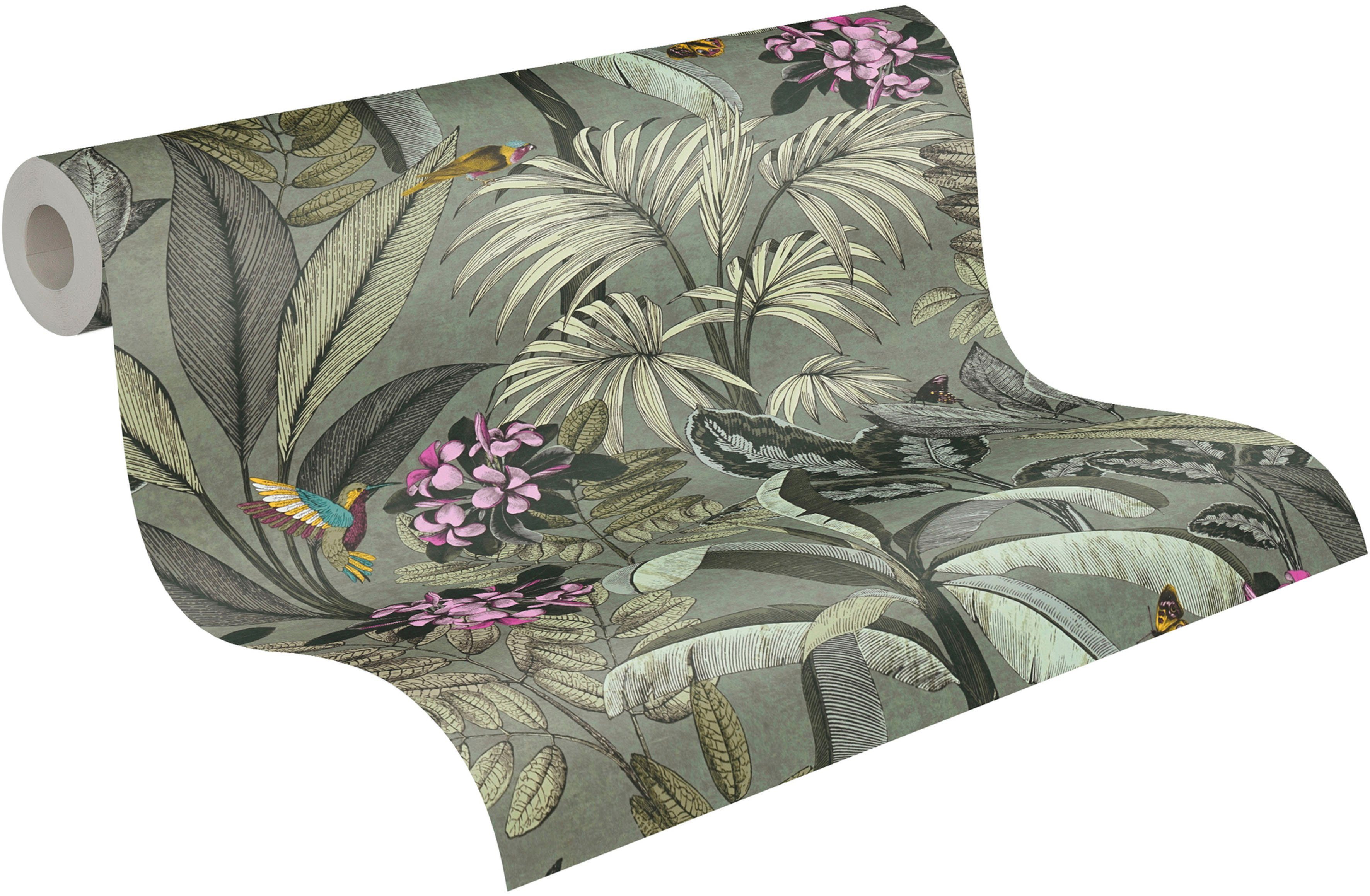 A.S. Création Vliestapete PintWalls Dschungeltapete Floral, glatt, gemustert, matt, neutral, (1 St), Blätter Tapeten Wohnzimmer Schlafzimmer Küche modern Design Wandtapete. Reduzierter Preis € 20,01. Unverbindliche Preisempfehlung € 53,95, (€ 3,76 pro 1 qm)