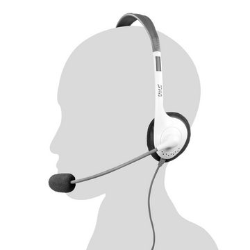 EAXUS Kopfhörer mit Mikrofon für Xbox 360 Gaming-Headset (10-fach verstellbar, Lautstärkenregler und Stumm-Schalter)