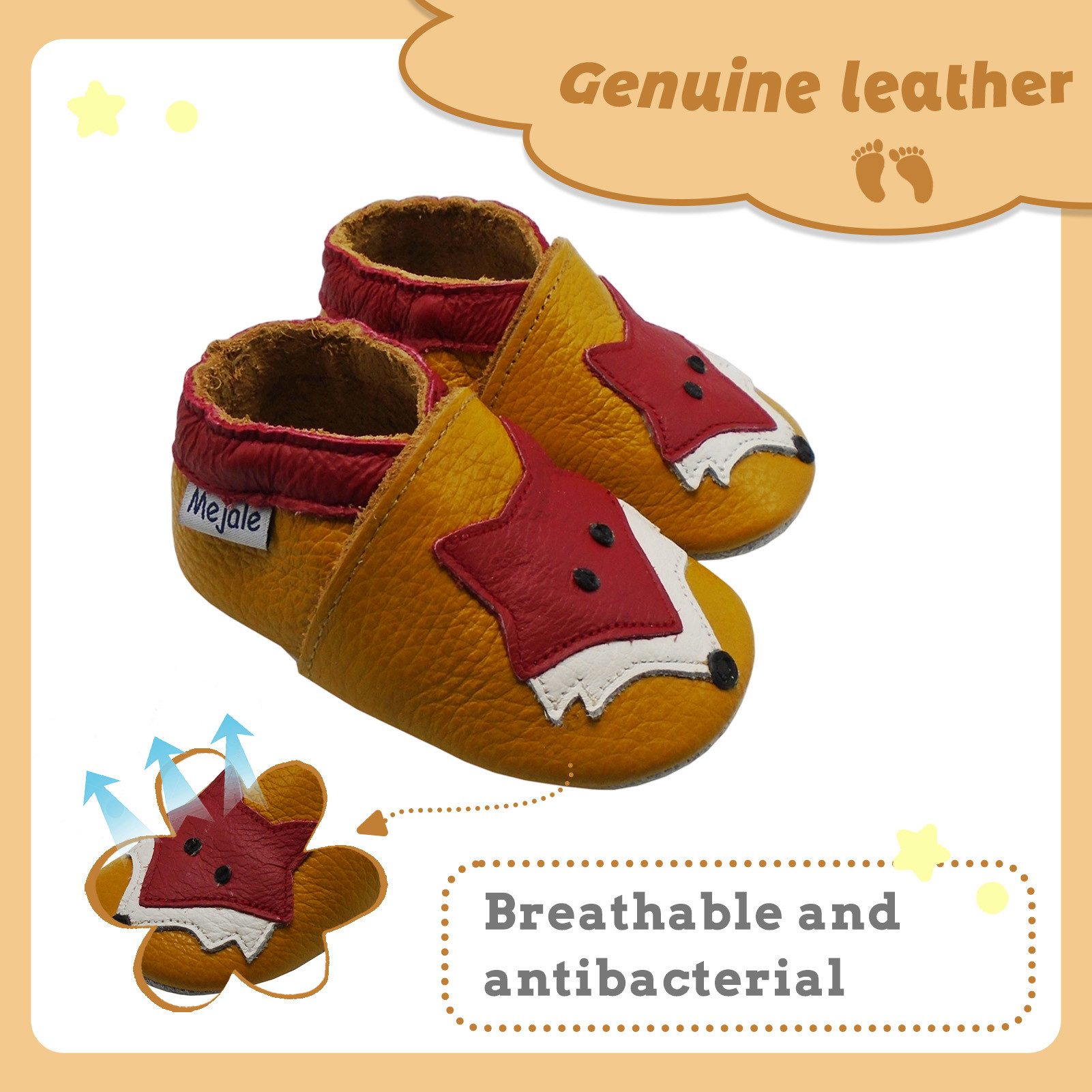 Mejale Mejale Leder Krabbelschuhe Babyschuhe Lauflernschuhe 100% Leder Hausschuh 100% Leder