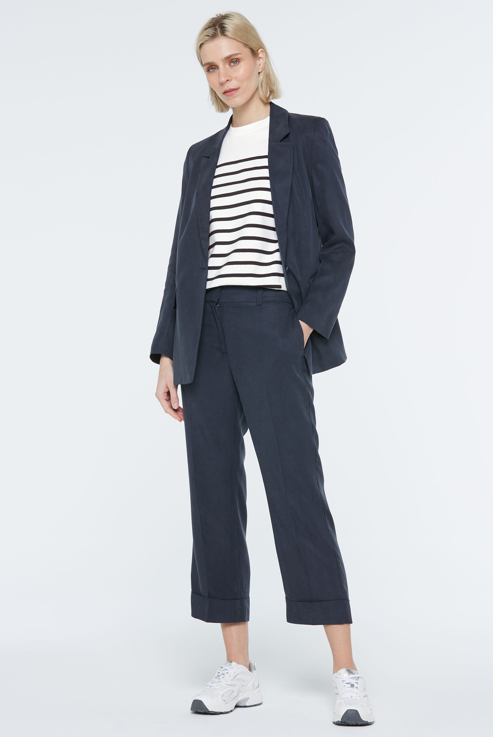 SENSES.THE LABEL Stoffhose mit Elastikbund hinten