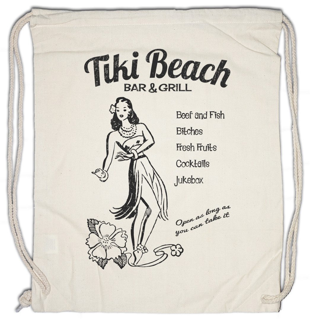 Turnbeutel Tiki Beach Bar & Grill Turnbeutel Hula Girl Aloha Island Hawaii Art