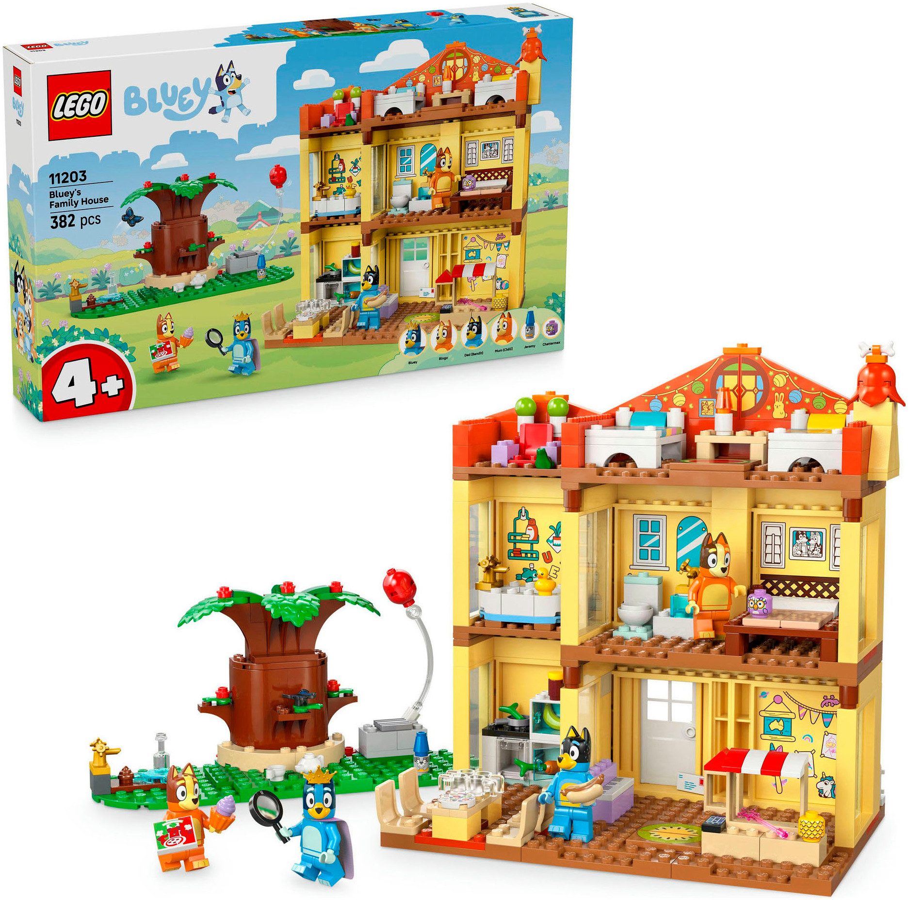 LEGO® Blueys Haus (11203), LEGO Bluey Konstruktionsspielsteine, (382 St), Made in Europe