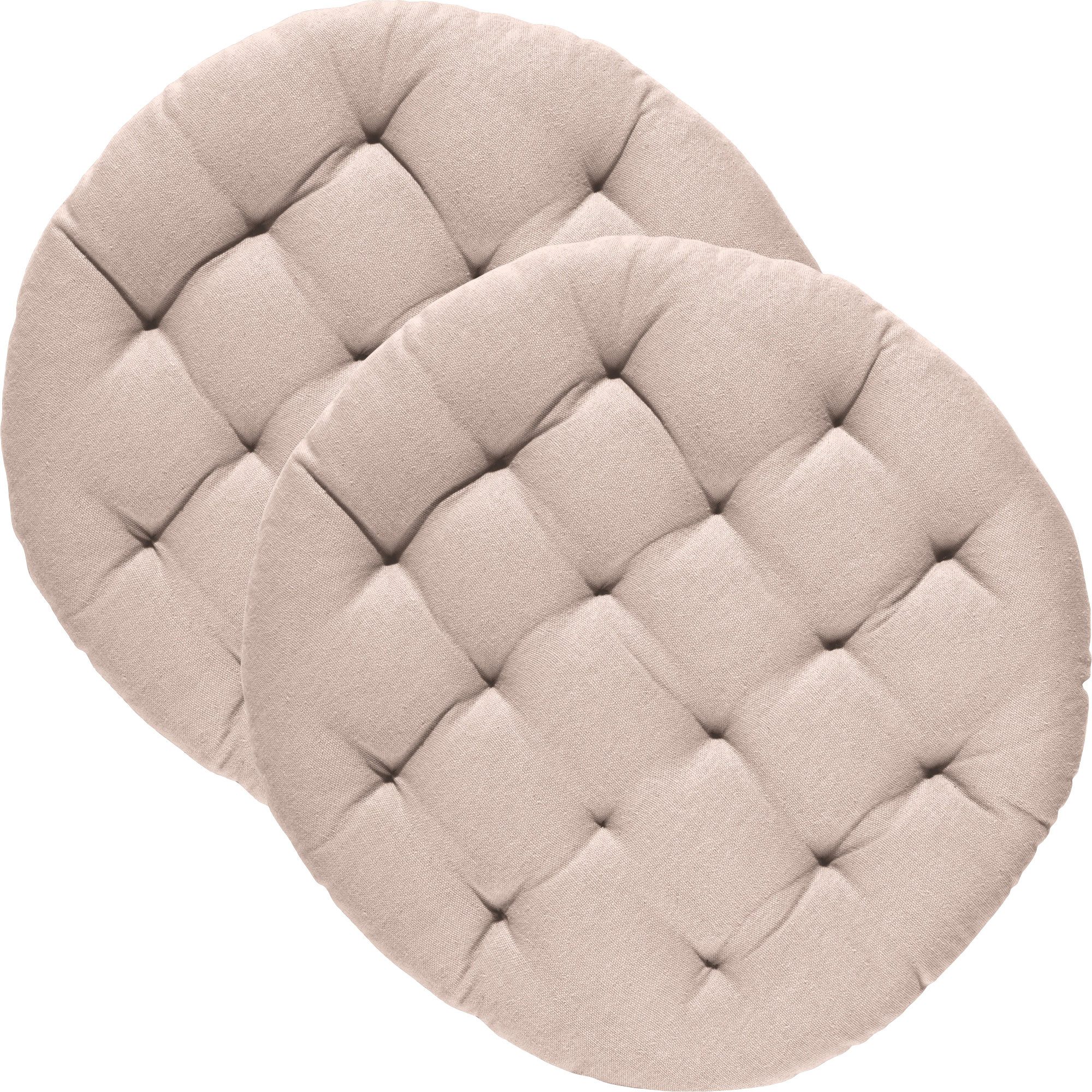 REDBEST Stuhlkissen Stuhlkissen "Tulsa" 2er-Pack, Uni