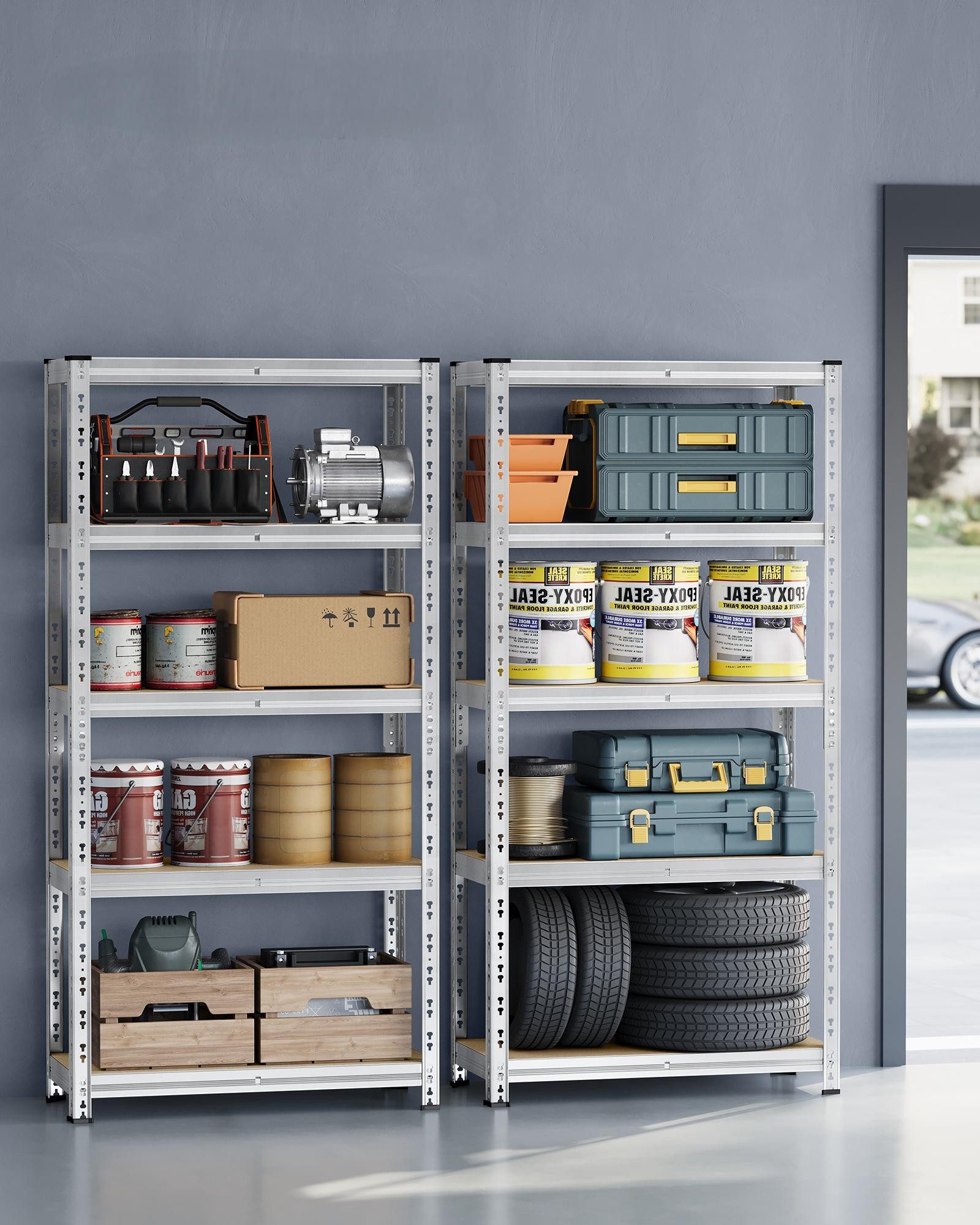 SONGMICS Schwerlastregal, 2-tlg., 2 er-Set, 40 x 90 x 180 cm, mit verstellb günstig online kaufen