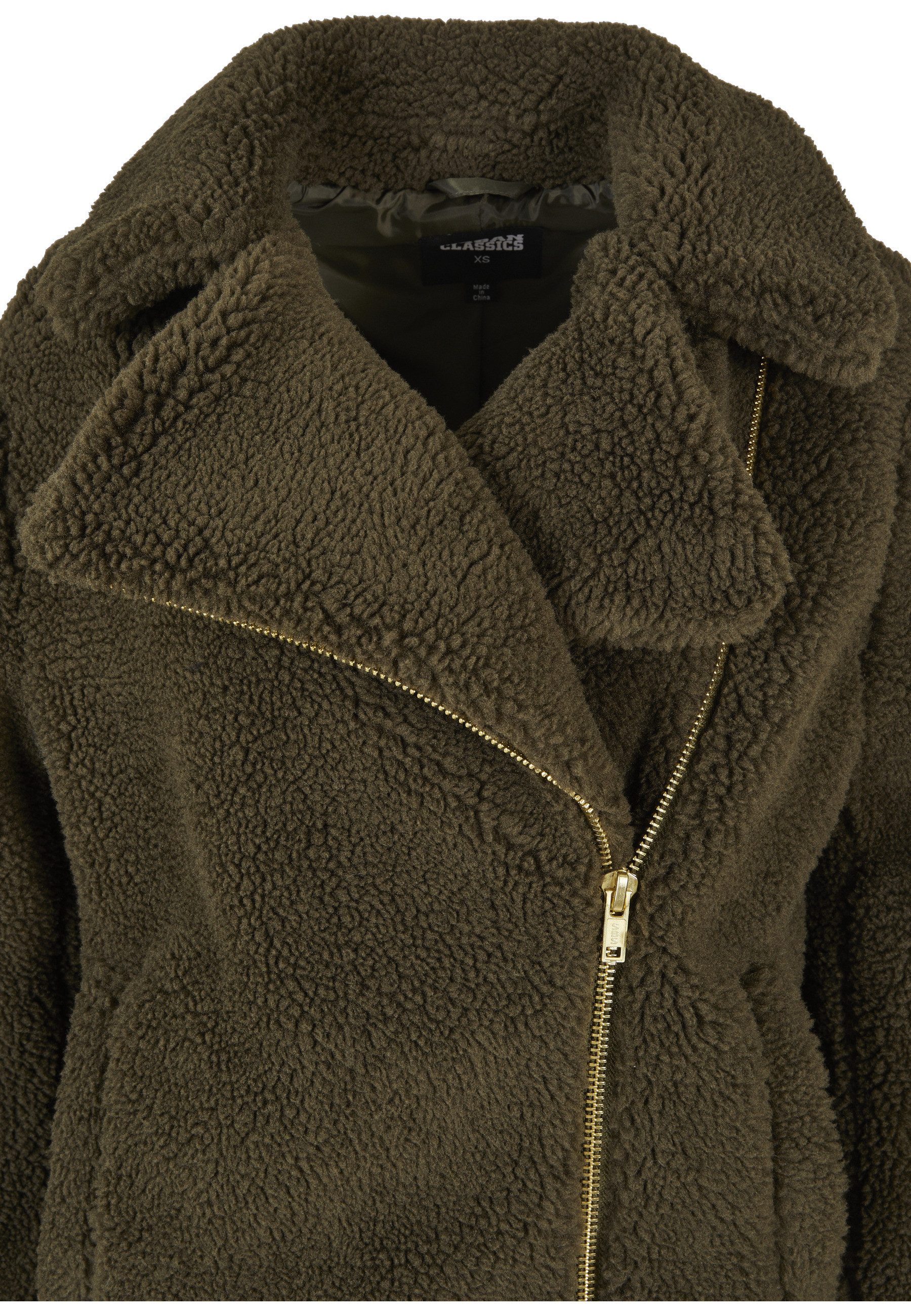 URBAN CLASSICS Winterjacke Urban Classics Damen Ladies Sherpa Biker Jacket (1-St)