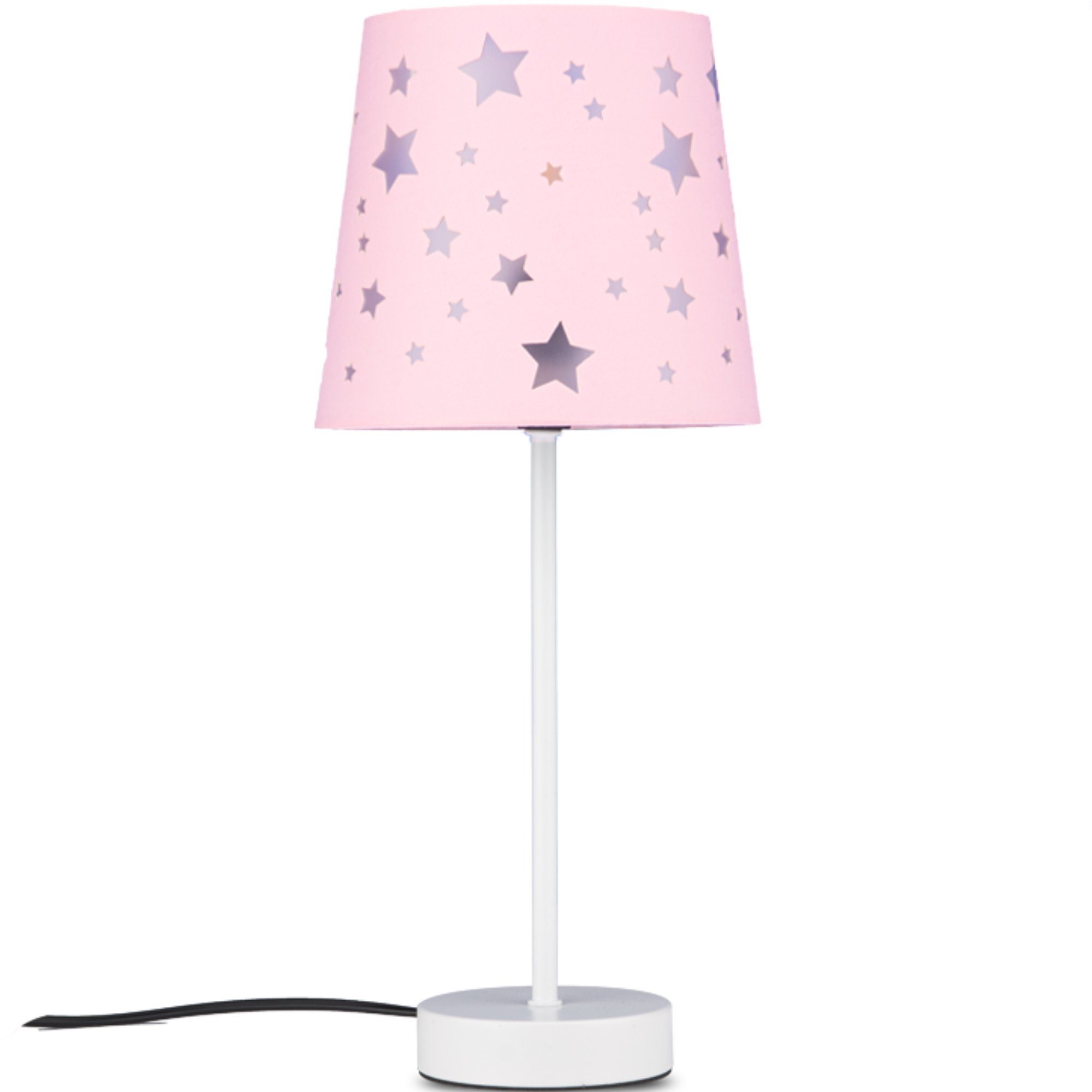 Nachttischlampe Schreibtischlampe, ohne Konsimo Leuchtmittel, E14 TATI Tischlampe Kinderlampe rosa