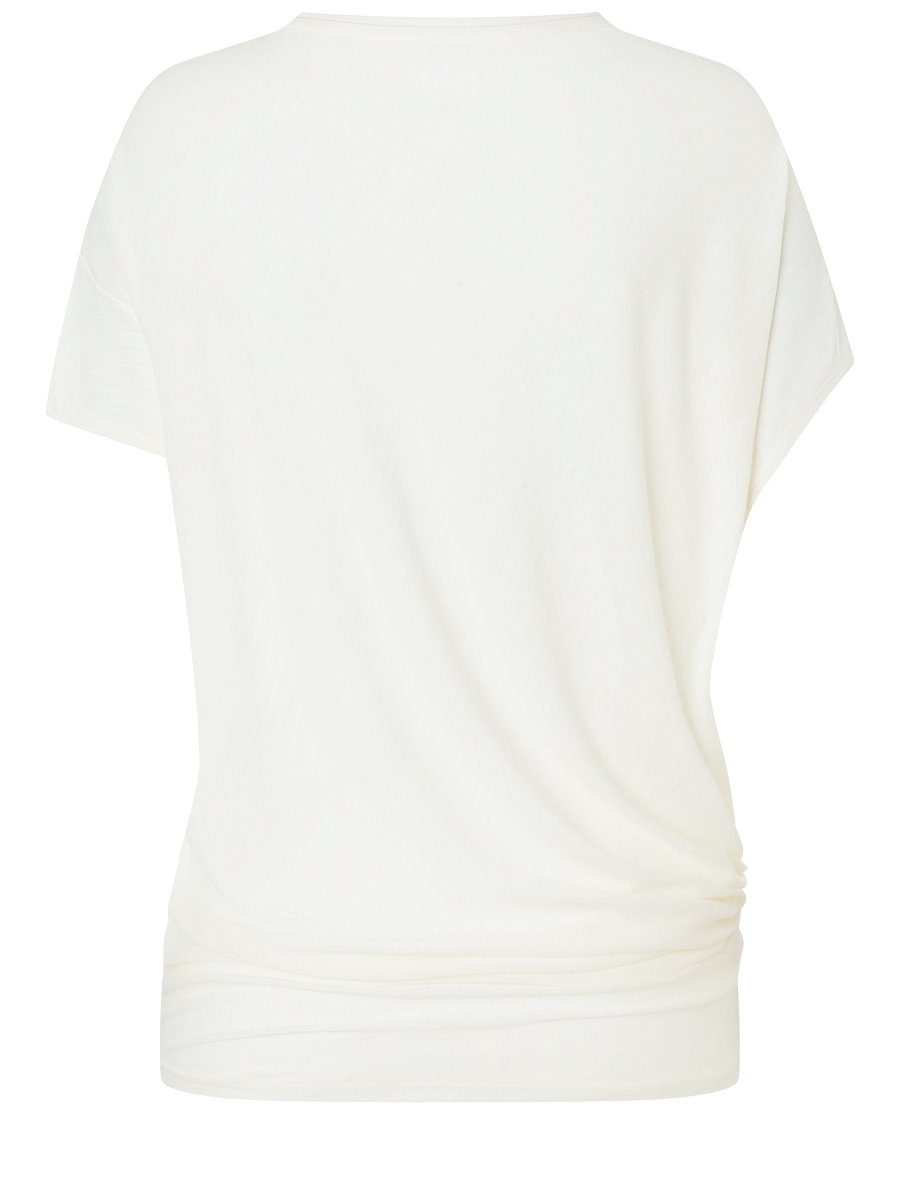 T-Shirt Merino W Fresh T-Shirt YOGA TEE LOOSE Merino-Materialmix bequemer White SUPER.NATURAL
