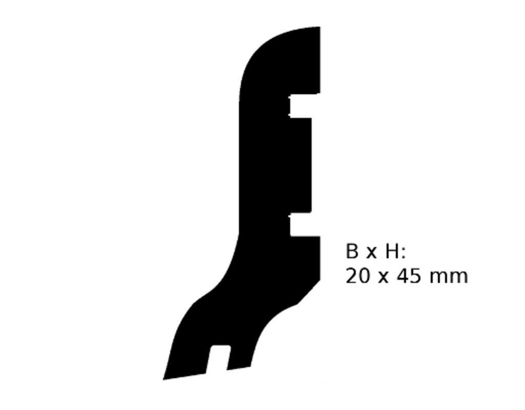 PROFI Sockelleiste Sockelleiste Weiß Dekor (MDF-Kern), L: 250 cm