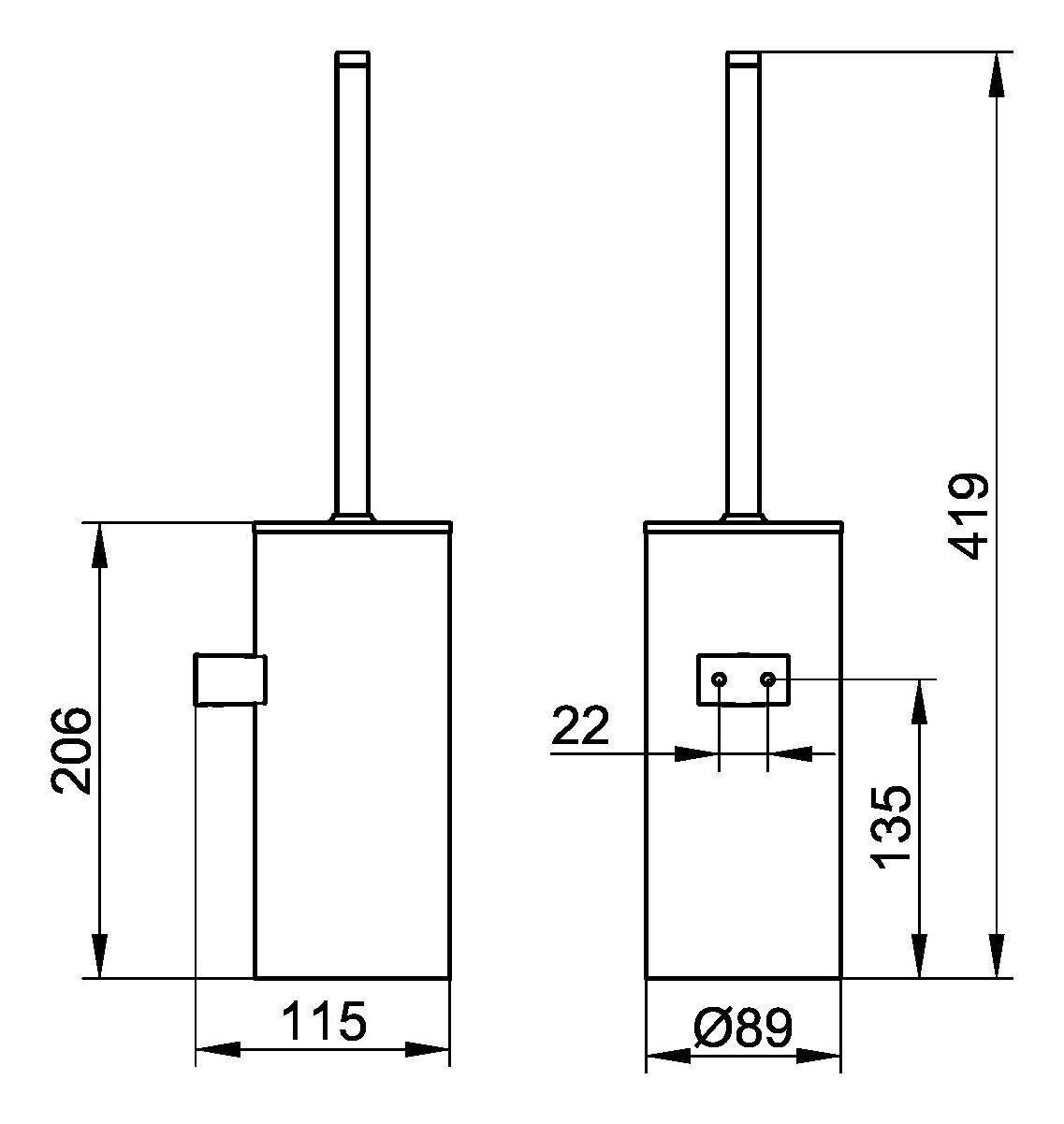 Keuco WC-Garnitur Collection Moll, Toilettenbürstengarnitur günstig online kaufen