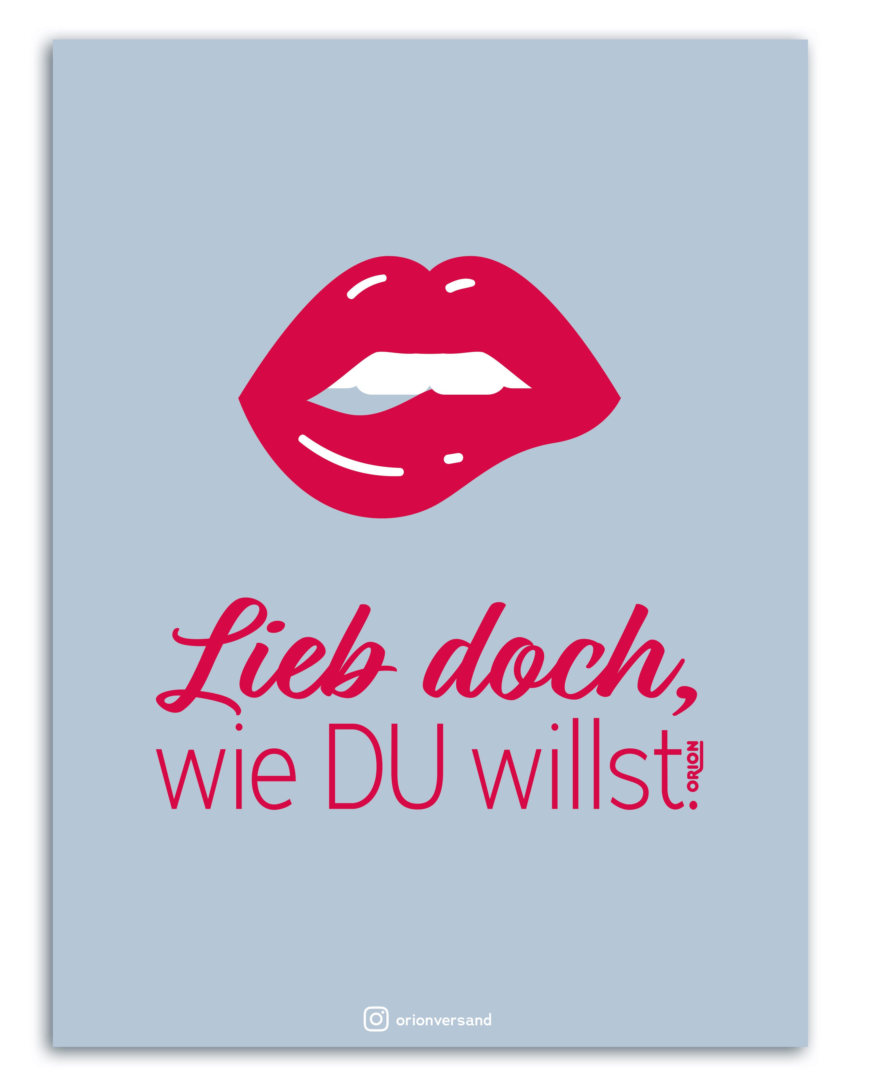 Close Up Poster Lieb doch wie DU willst by ORION 30 x 40 cm