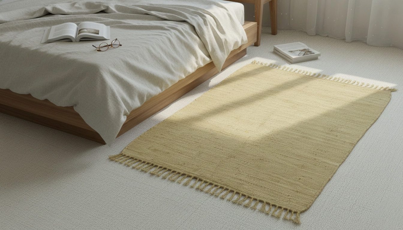 Elegant Floors Teppich Chindi Beige 60x90 cm Baumwolle handgewebt Flachgewebe wendbar Boho, Rechteckig, Höhe: 9 mm