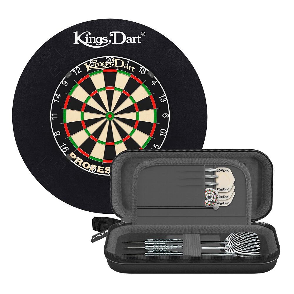 Kings Dart Dartscheibe Kunststoff) HD Professional Start in Bristle-Dartscheibe Up, Turniergröße Dart-Set Mit (Zahlenring