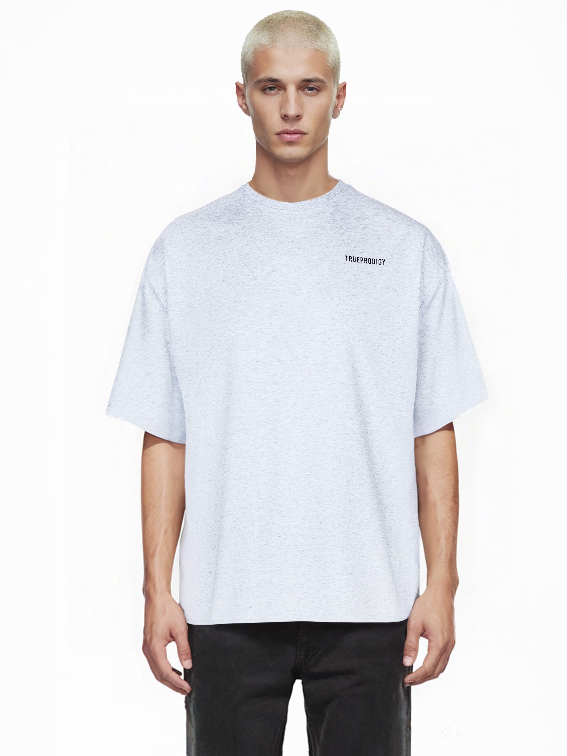 trueprodigy Oversize-Shirt Lior Logoprint Rundhals dicker Stoff