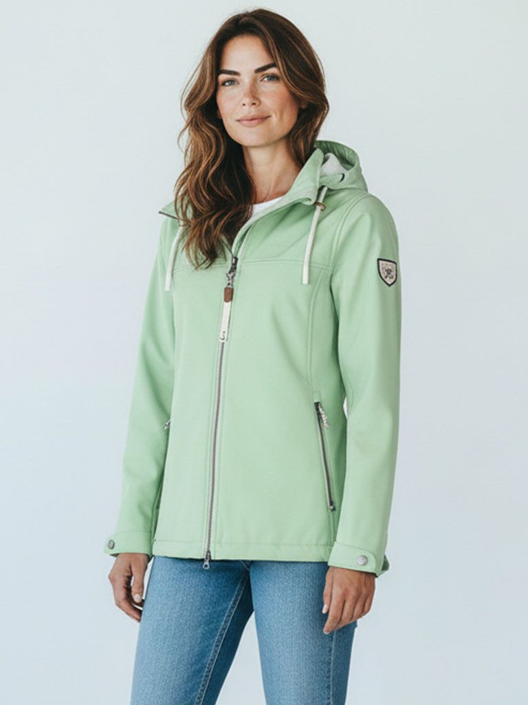 Dry Fashion Softshelljacke Baltrum Damen Jacke Baltrum mit Fleece-Innenfutter und abnehmbarer Kapuze