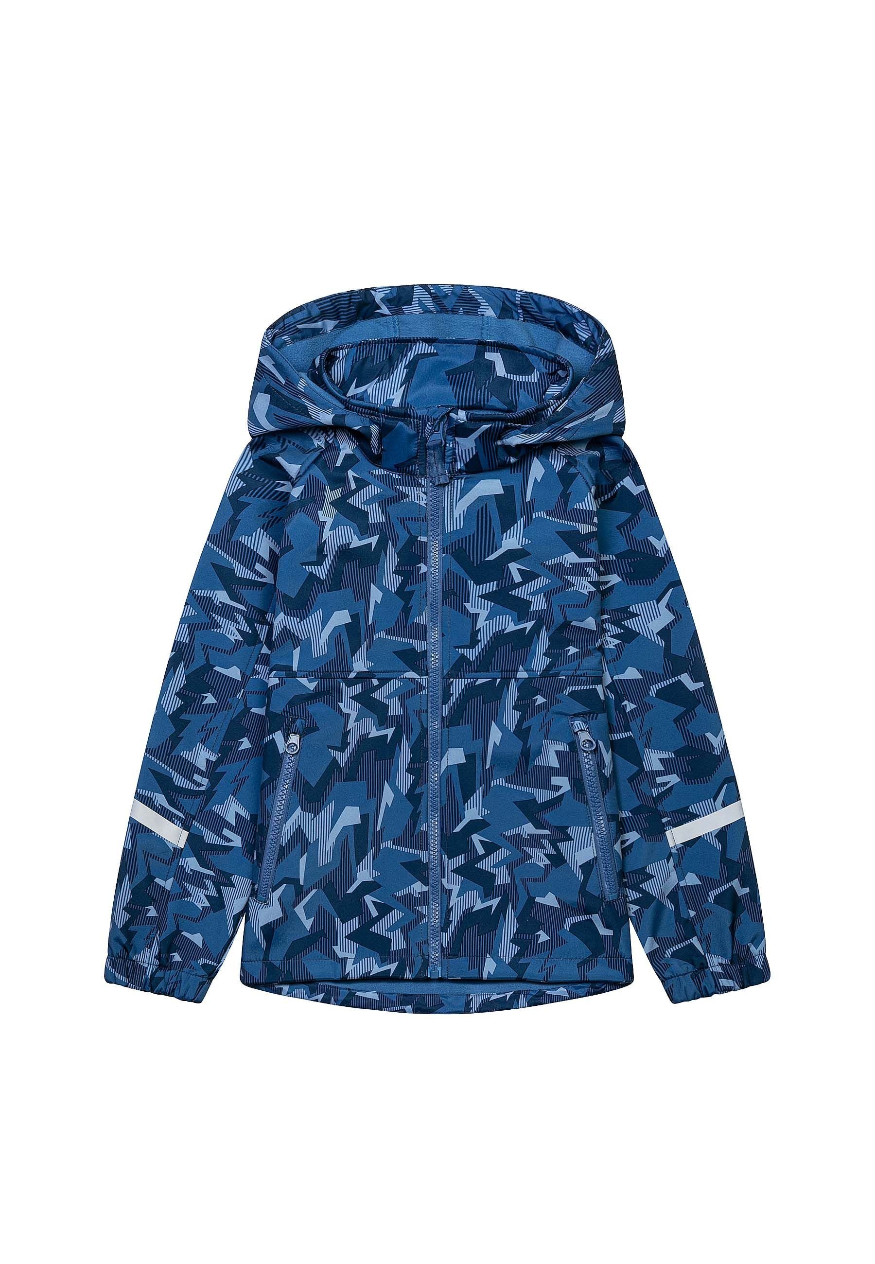 MINOTI Softshelljacke Softshell-Jacke mit Kapuze Blau (1y-14y)