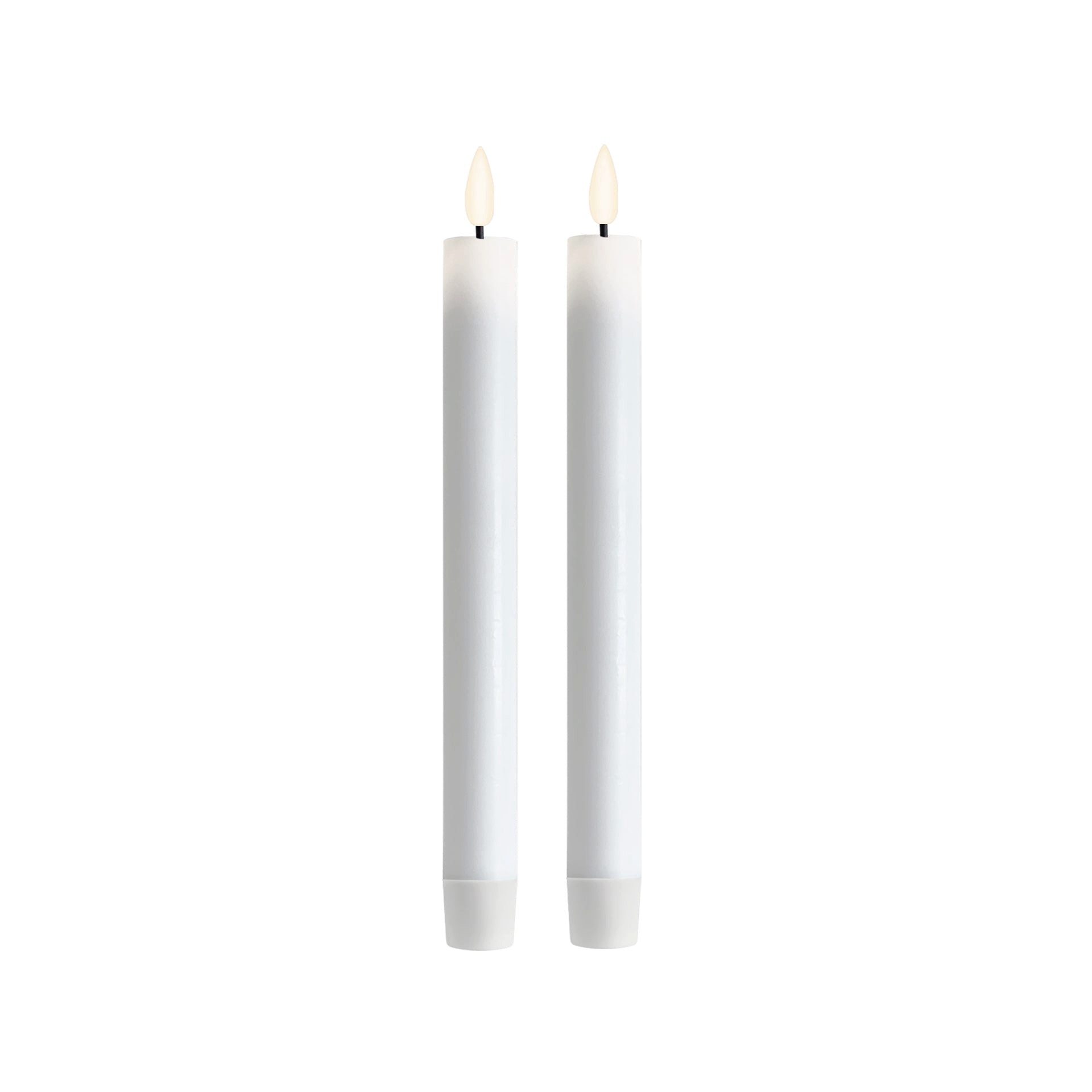 Deluxe Homeart LED-Kerze LED Stabkerzen 2 Stück 24 cm Weiß von Deluxe / Unique Homeart Candle