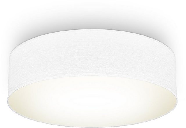 B.K.Licht LED Deckenleuchte, LED Deckenlampe Stoff Textil Lampenschirm Wohnzimmerlampe Schlafzimmer E27-Otto