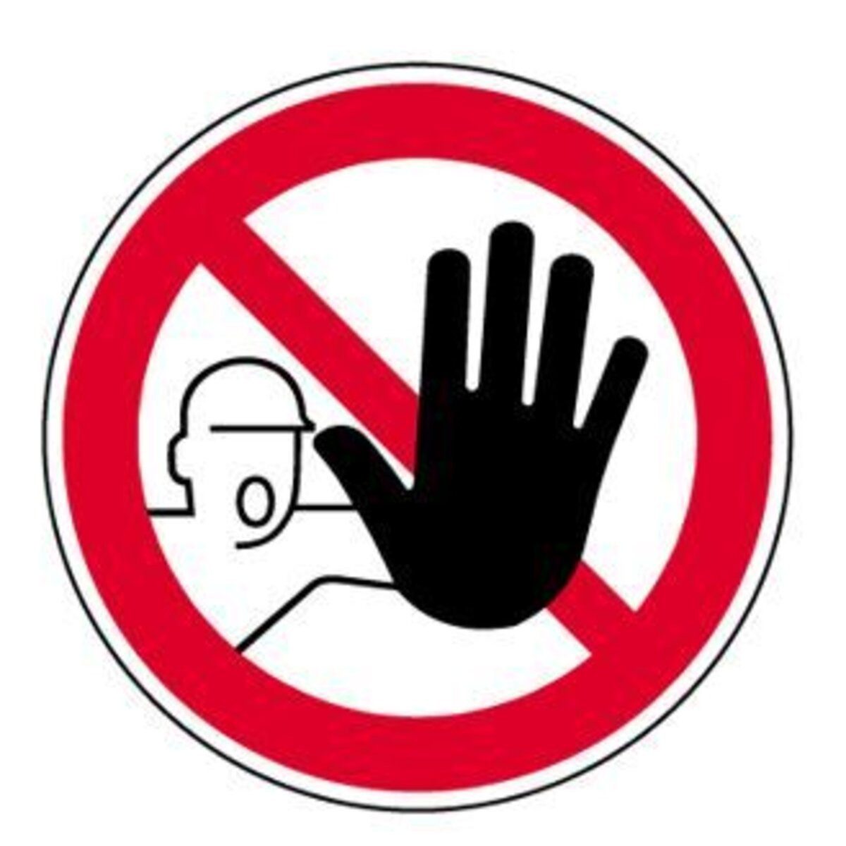 MOEDEL Hinweisschild Zutritt für Unbefugte verboten Kunststoff Ø 20cm.