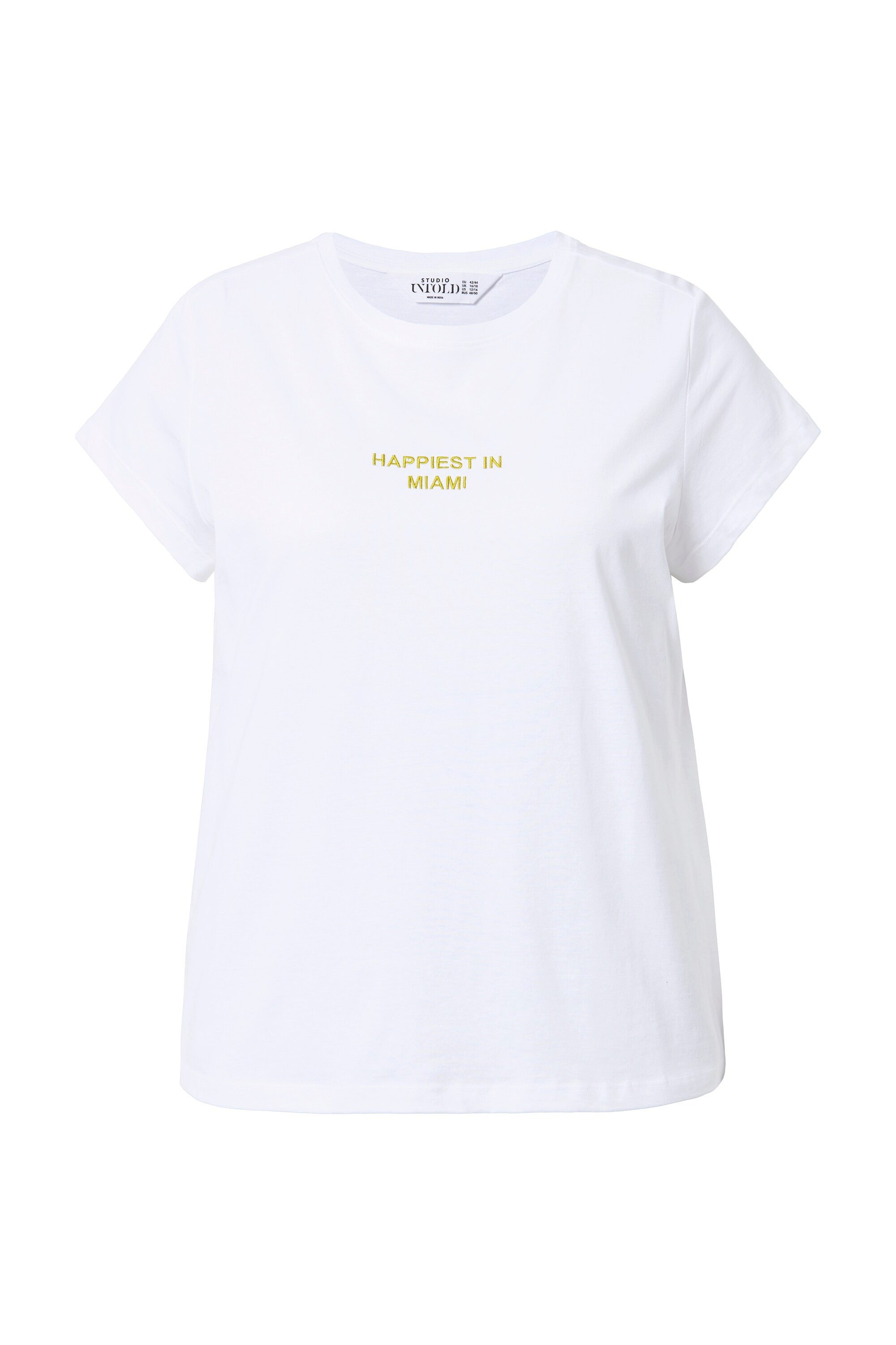 Studio Untold T-Shirt T-Shirt Classic Shape Statement-Stickerei günstig online kaufen