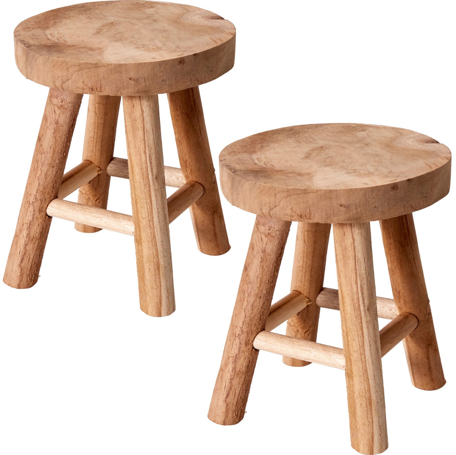 Koopman Blumenhocker Holzschemel Miniatur Hocker Pflanzenhocker 17,5x15cm T günstig online kaufen