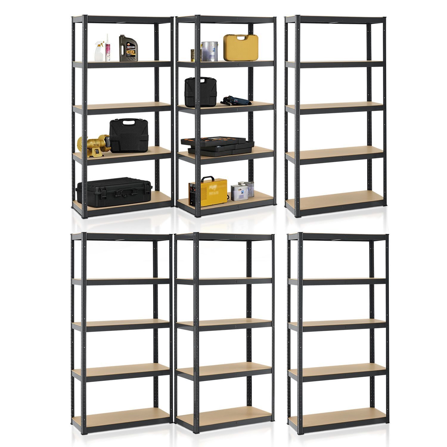 Juskys Schwerlastregal Basic, 6-tlg., Regalsystem mit günstig online kaufen