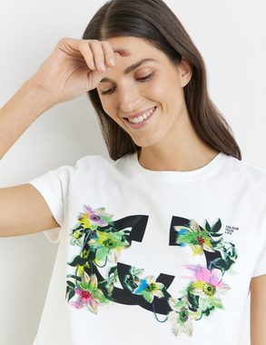 GERRY WEBER Kurzarmshirt Baumwollshirt mit floralem Frontprint