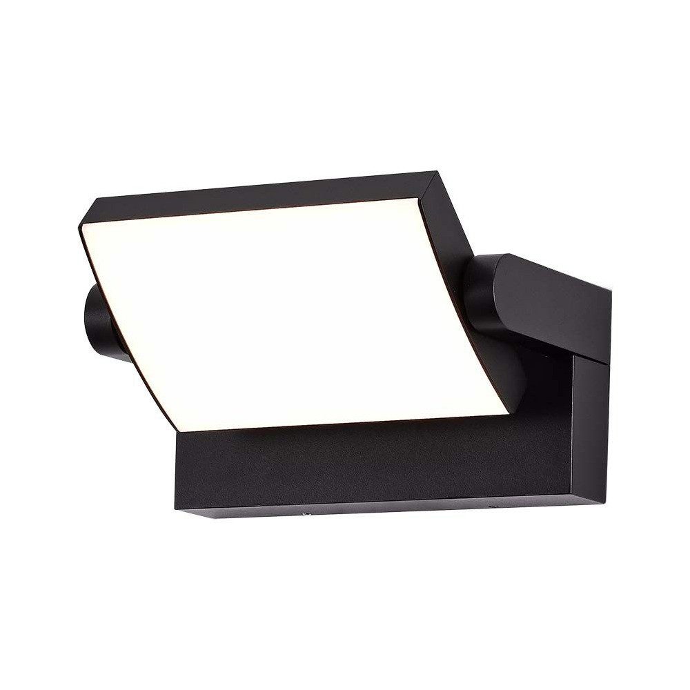 V-TAC LED Wandstrahler, LED-Leuchtmittel fest verbaut, Neutralweiß, LED Wandleuchte Wandlampe Aluminium schwarz Schwenkbar L 21,2 cm
