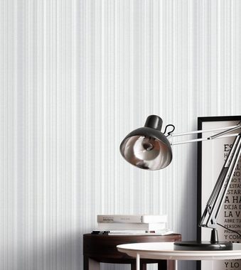 Newroom Vliestapete, Grau Tapete Skandinavisch Streifen - Streifentapete Mustertapete Modern Linien Muster für Wohnzimmer Schlafzimmer Küche
