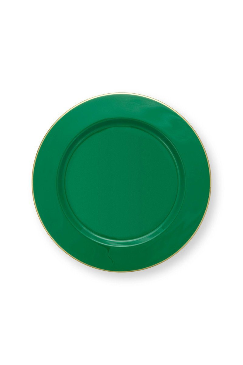 PiP Studio Speiseteller Platzteller dunkelgrün 32cm, Plate Metal Dark Green 32cm