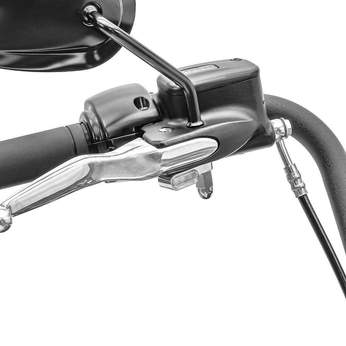 Lumitecs LED Scheinwerfer LED Lenker-Blinker für Chopper / Custombike Blinker XS chrom CB18191