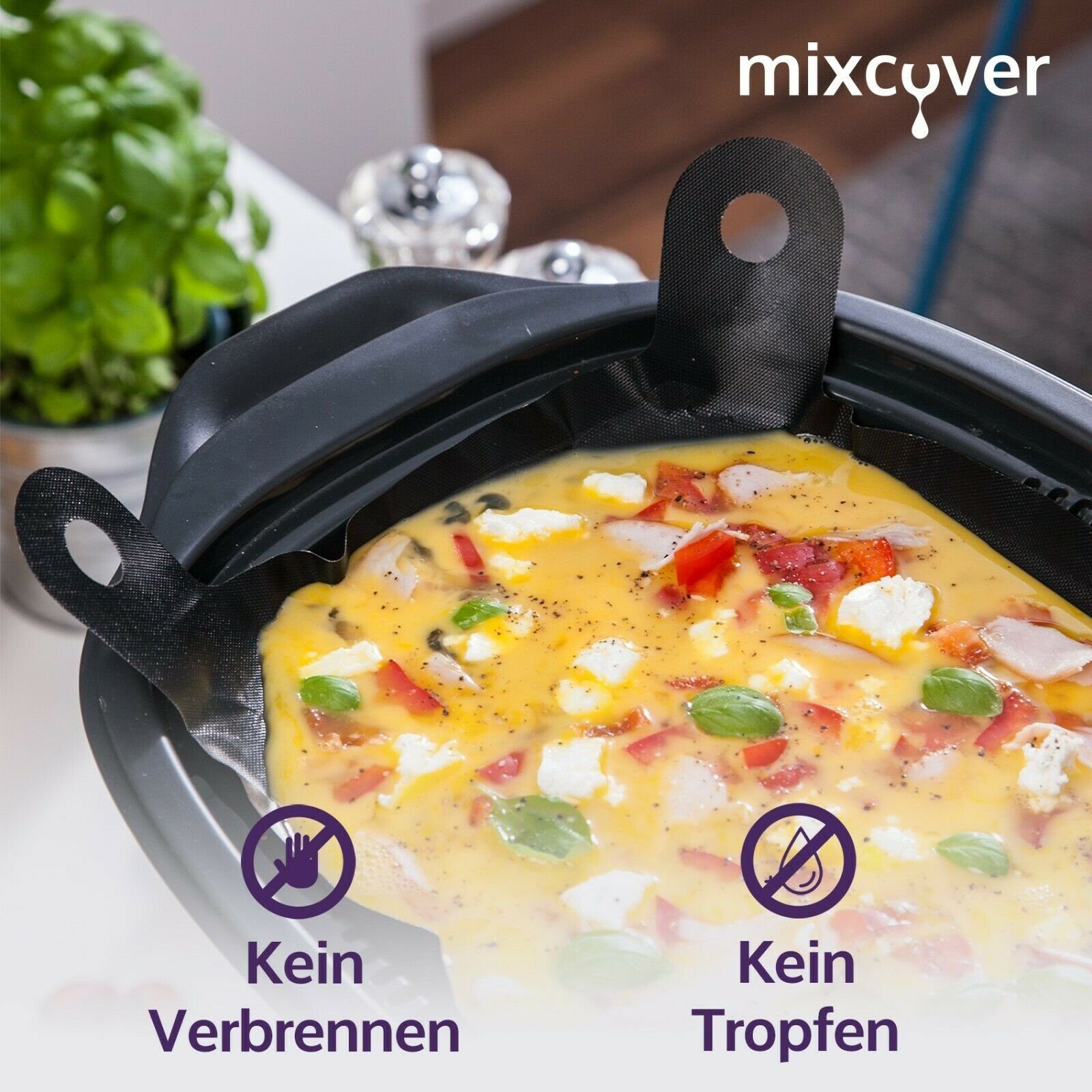 Küchenmaschinen-Adapter mixcover Dauerbackfolie - Backpapier für Monsieur Cuisine Connect & Smart