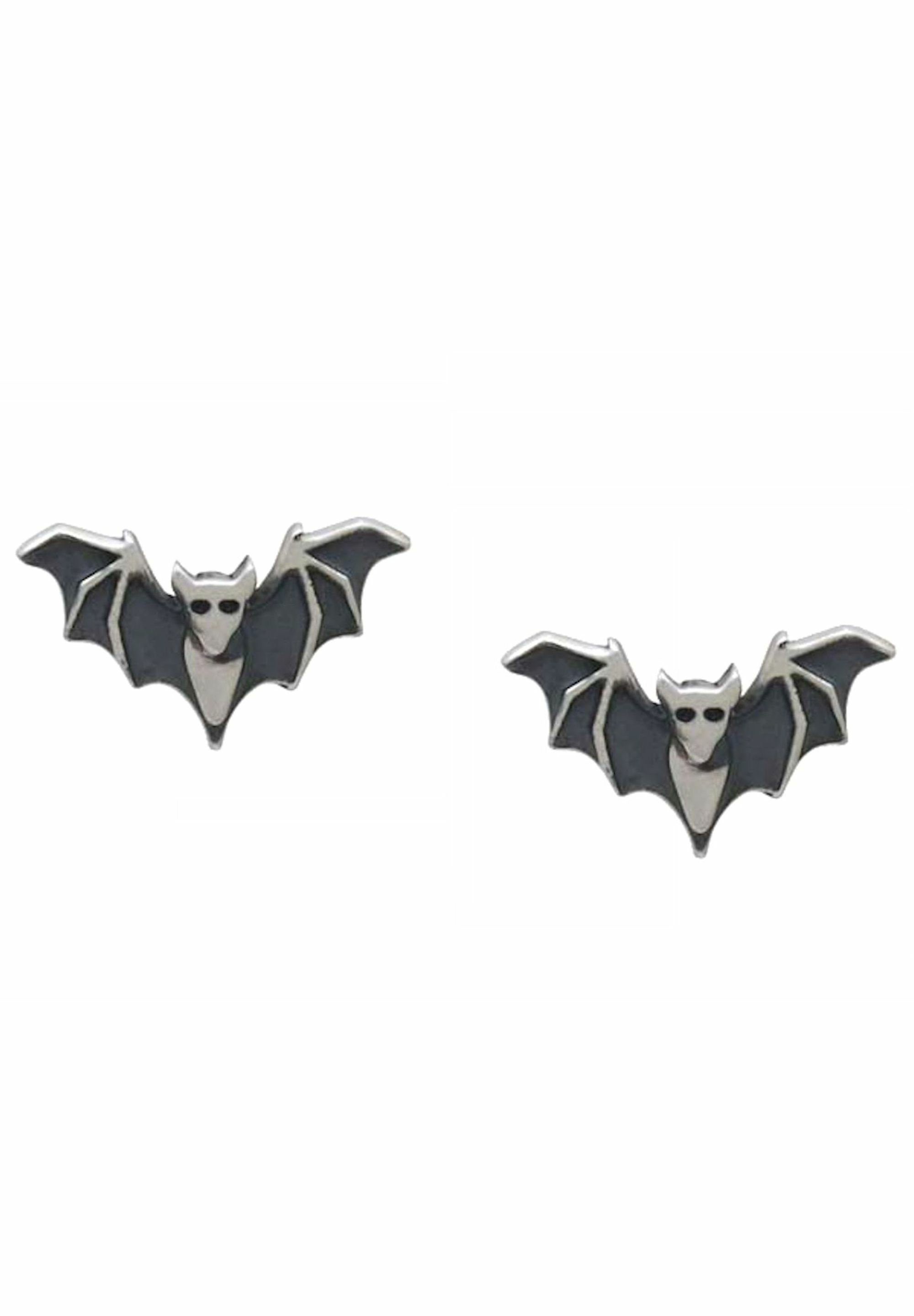 3-D coloured Batman Fledermaus - Gemshine silver Paar Ohrhänger