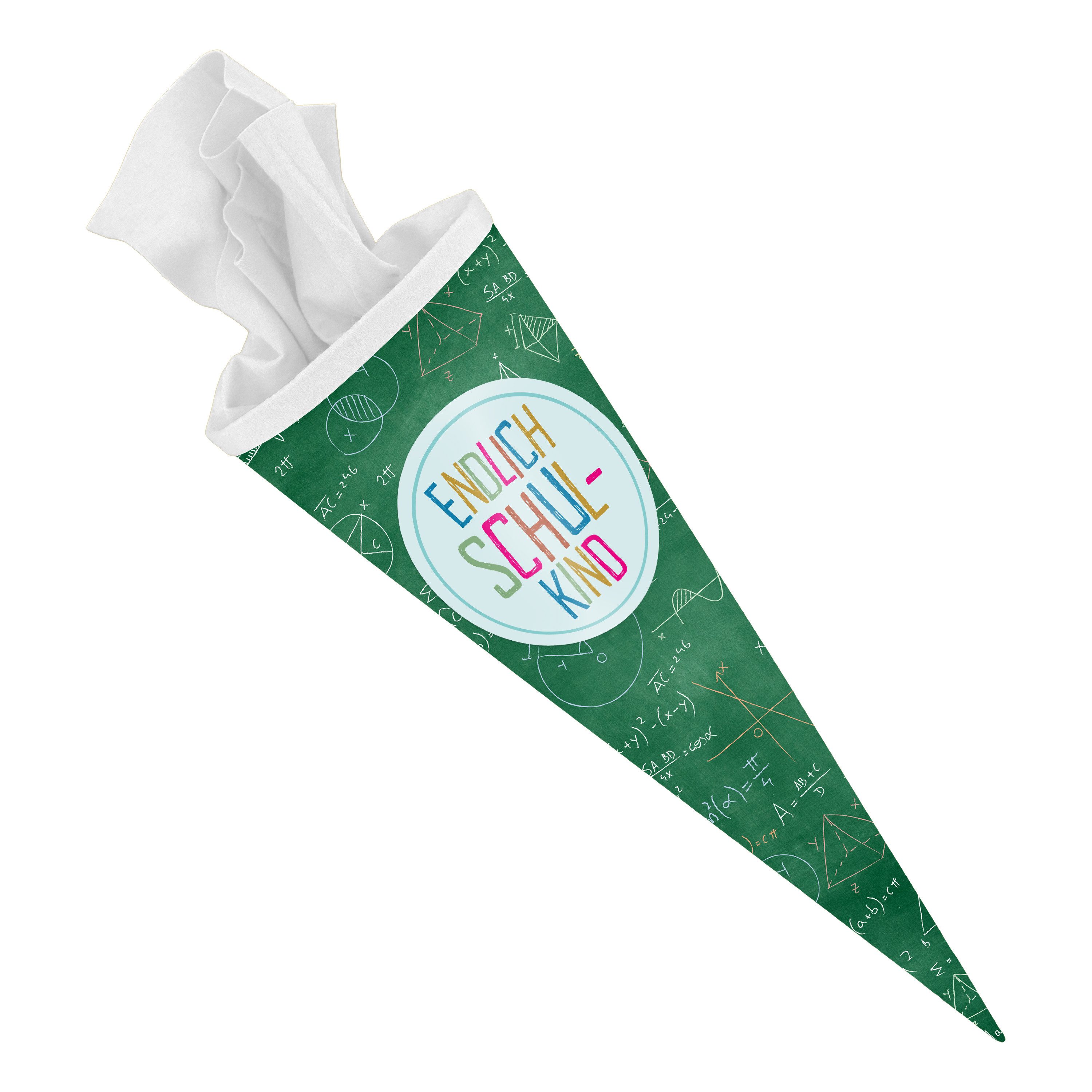 itenga Schultüte ITENGA Schultüte 70cm rund - Formeln -Endlich Schulkind bunt