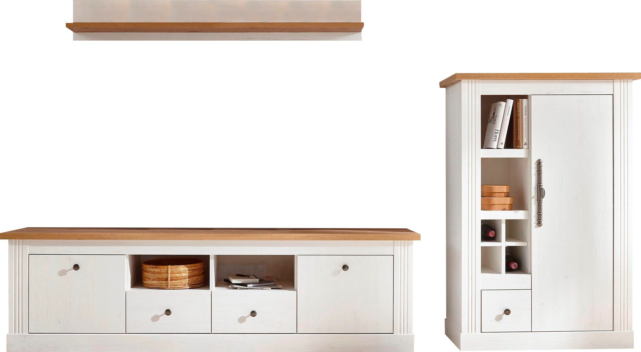 Home affaire Wohnwand "Westminster BESTSELLER" Set, Lowboard, Kommode, Wand günstig online kaufen