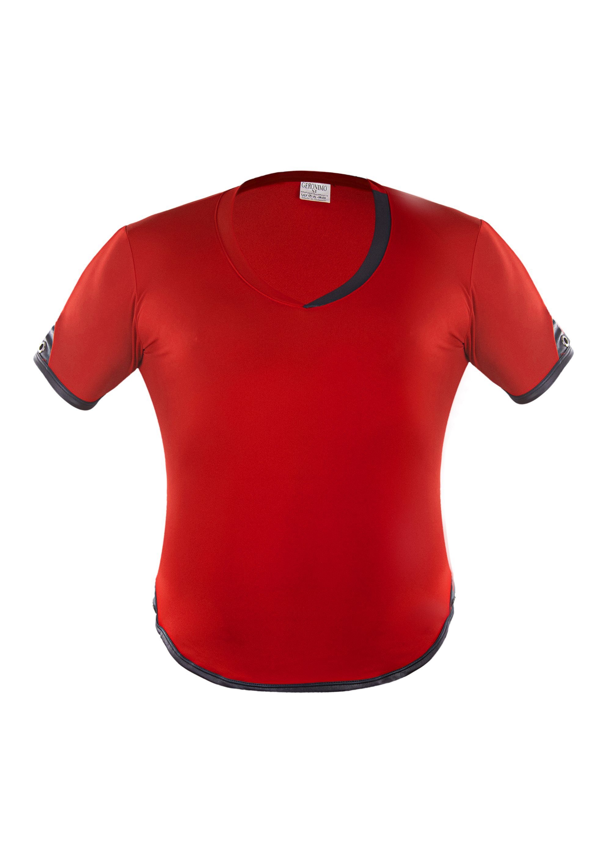 Geronimo T-Shirt Erotic Mission T-Shirt mit Niete Red (Polyamid)