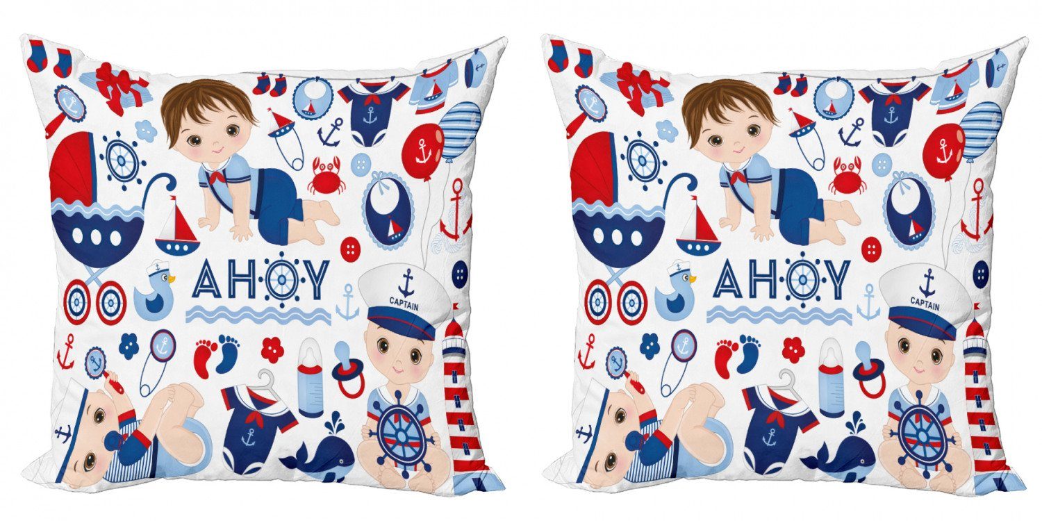 Kissenbezüge Modern Accent Stück), Digitaldruck, Kleidung (2 Sailor Baby Abakuhaus Motiv Doppelseitiger Kindergarten