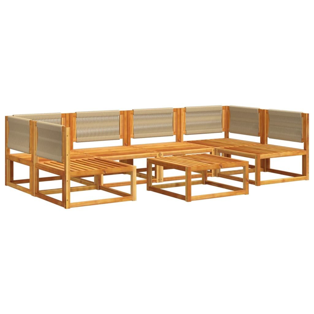 vidaXL Loungesofa 7-tlg. Garten-Sofagarnitur mit Kissen günstig online kaufen